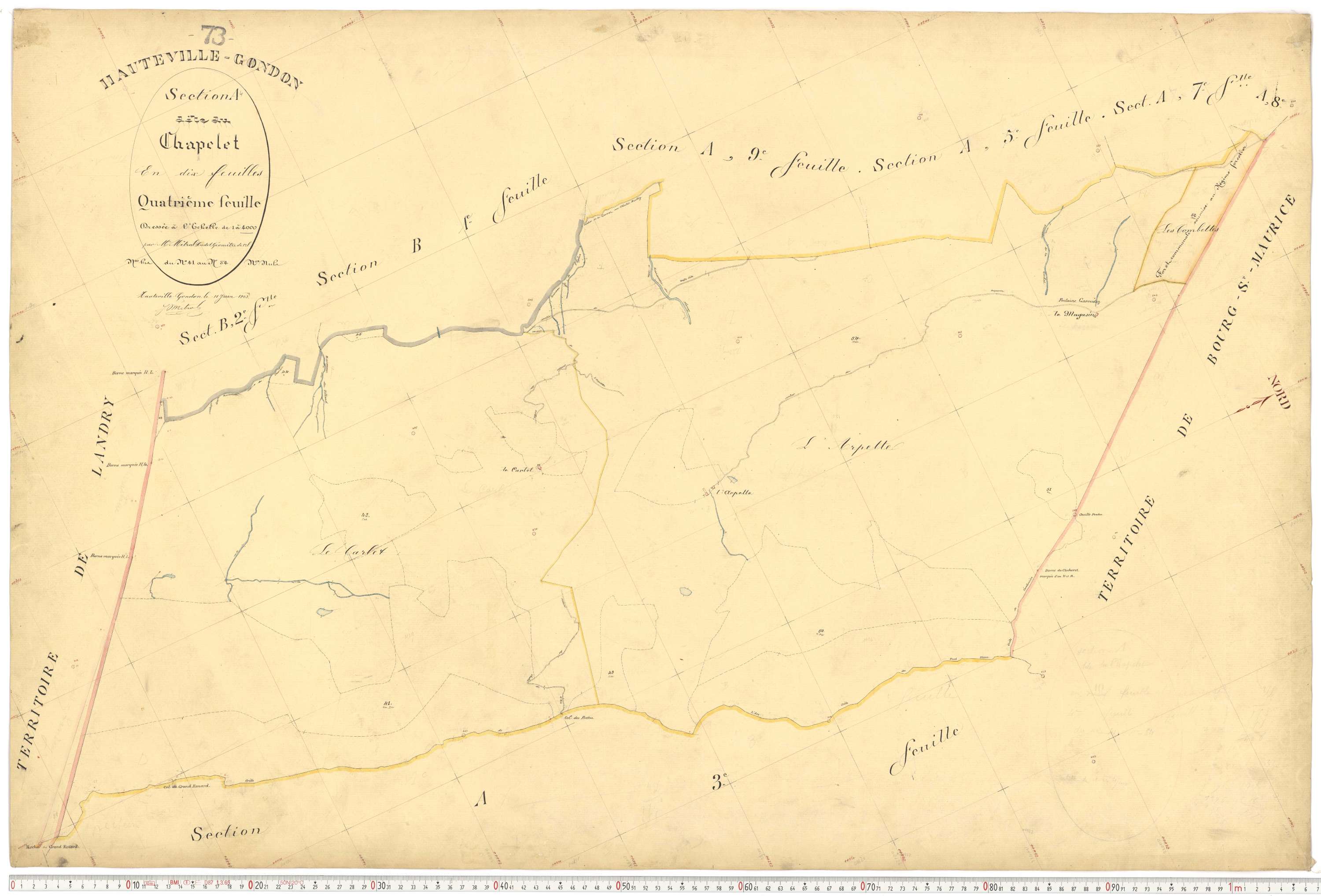 Bourg-Saint-Maurice - Plans cadastraux du premier cadastre français.