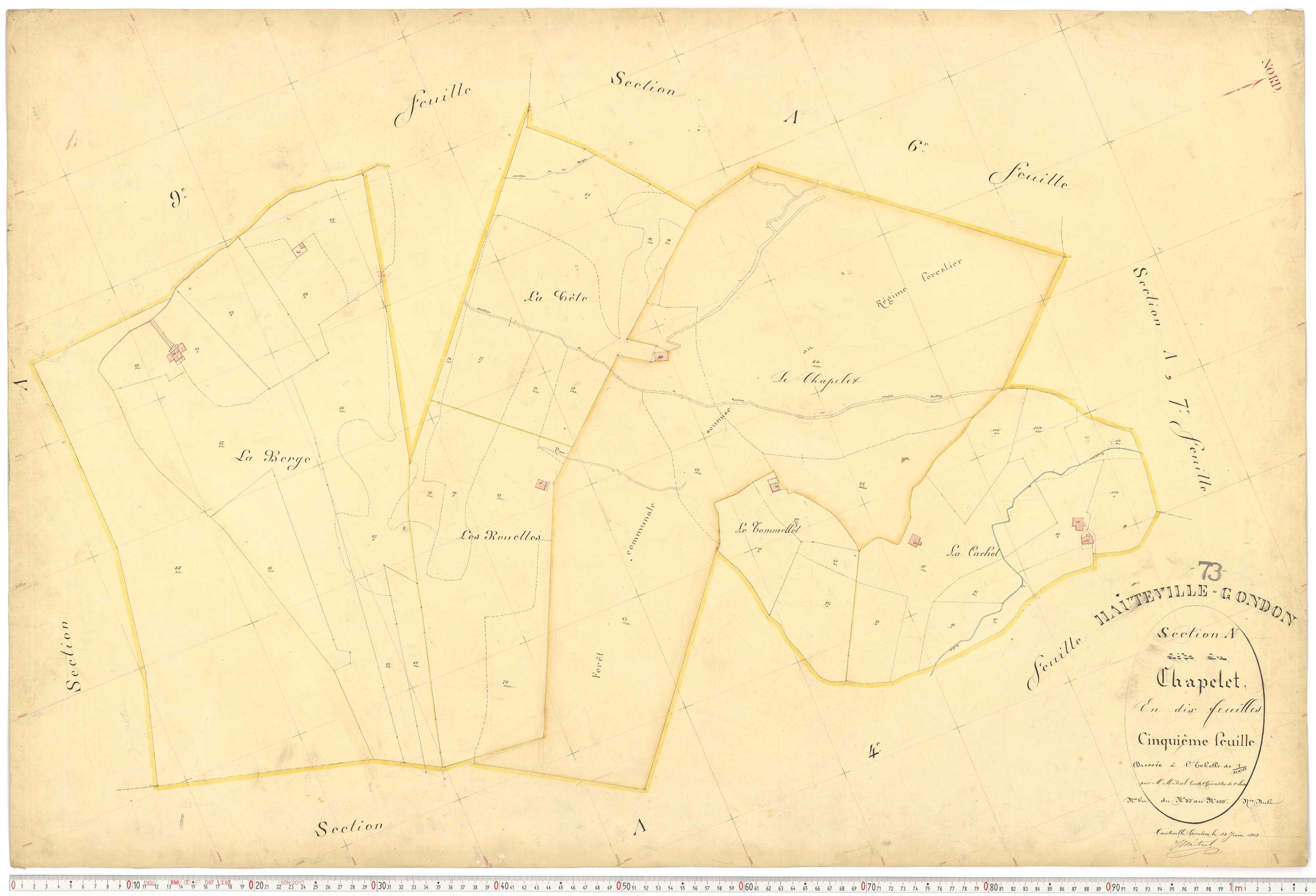 Bourg-Saint-Maurice - Plans cadastraux du premier cadastre français.
