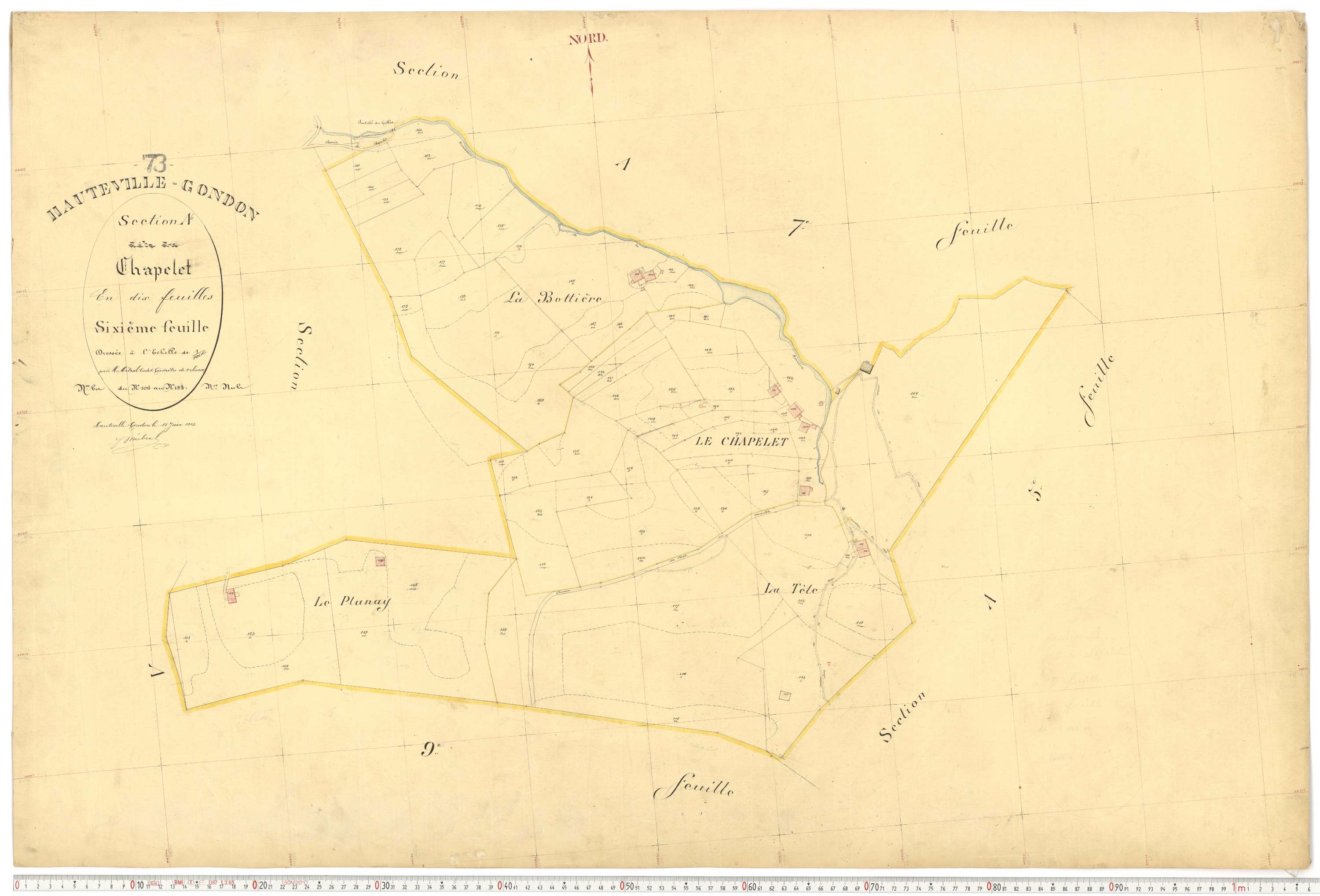 Bourg-Saint-Maurice - Plans cadastraux du premier cadastre français.