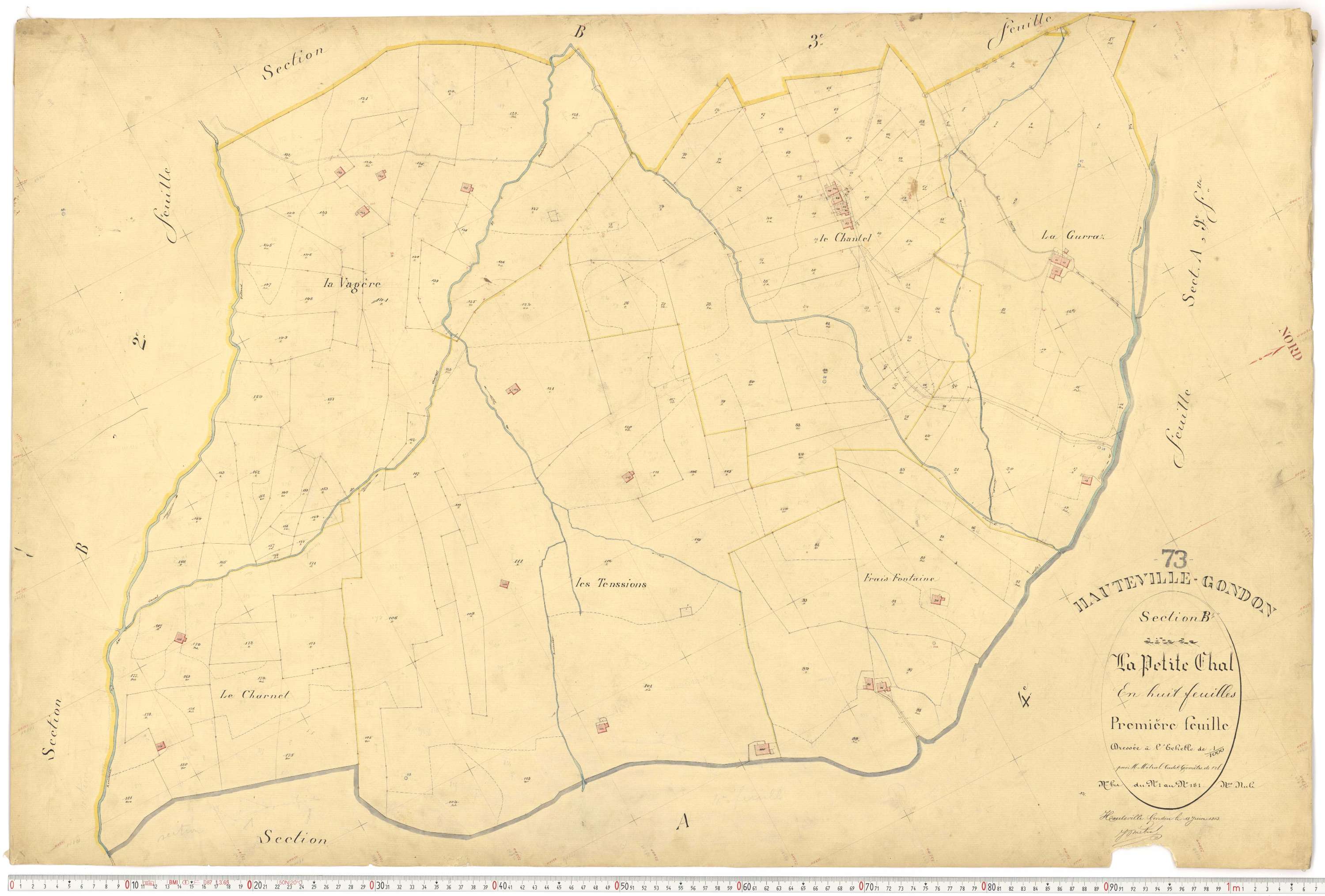 Bourg-Saint-Maurice - Plans cadastraux du premier cadastre français.