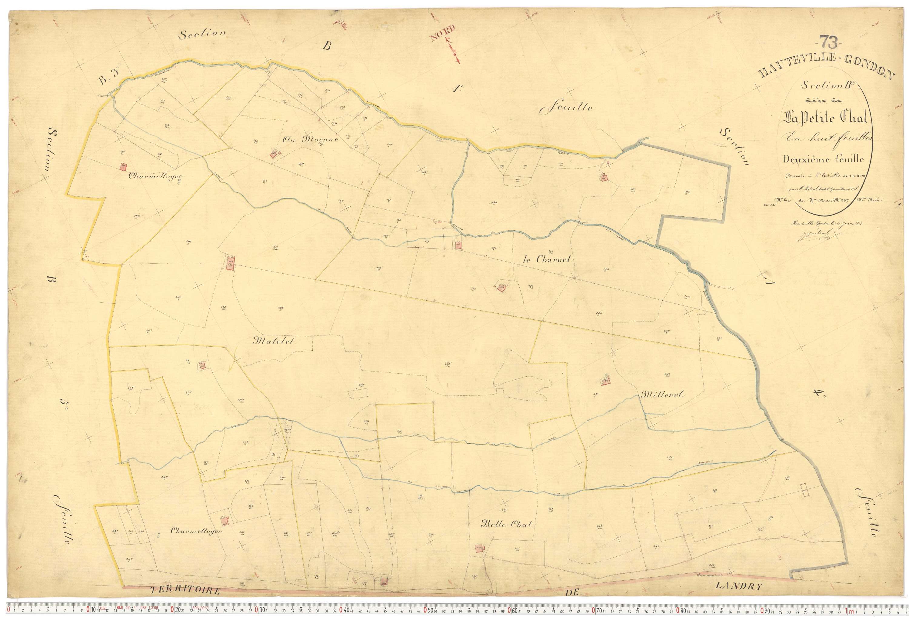 Bourg-Saint-Maurice - Plans cadastraux du premier cadastre français.