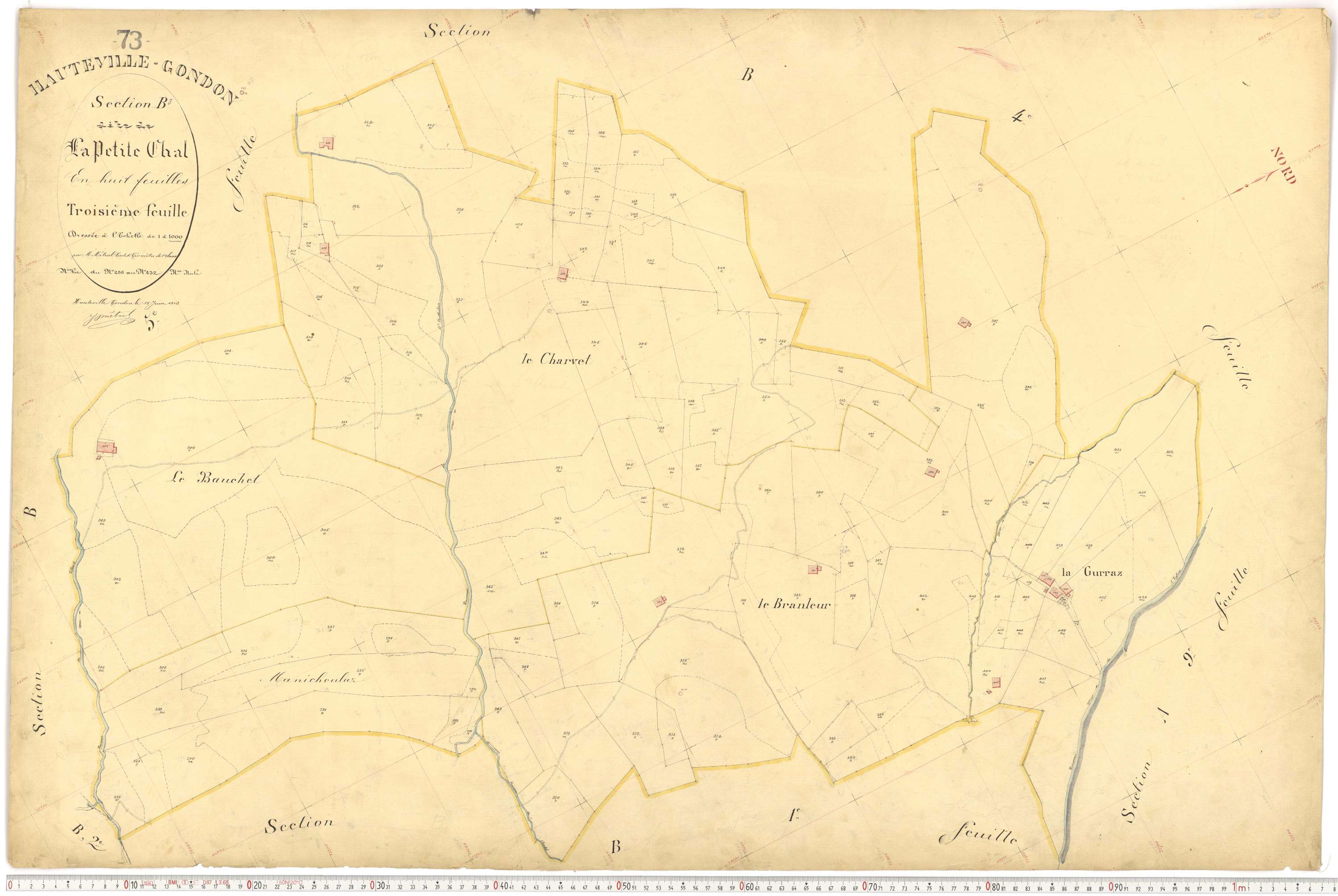 Bourg-Saint-Maurice - Plans cadastraux du premier cadastre français.