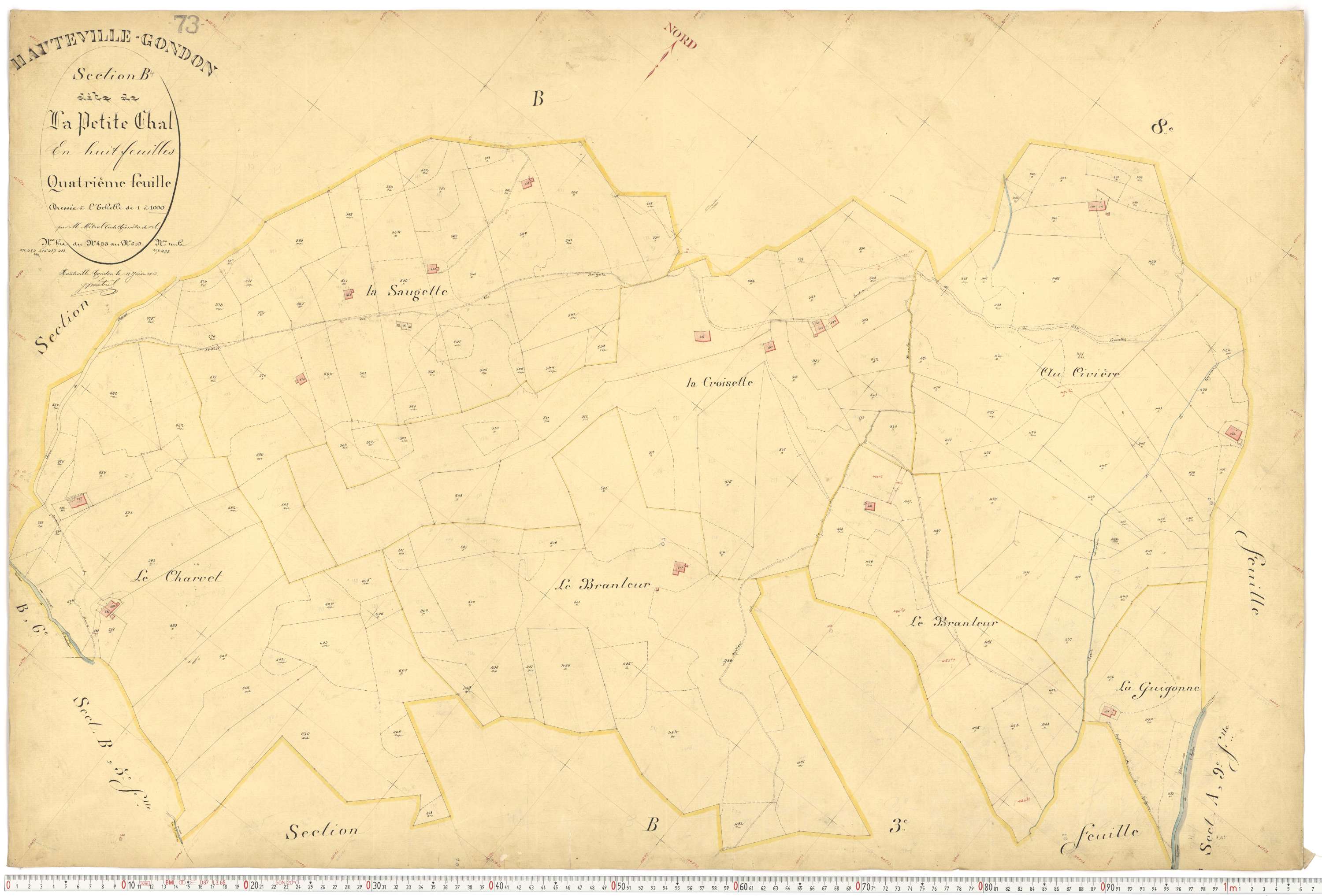 Bourg-Saint-Maurice - Plans cadastraux du premier cadastre français.