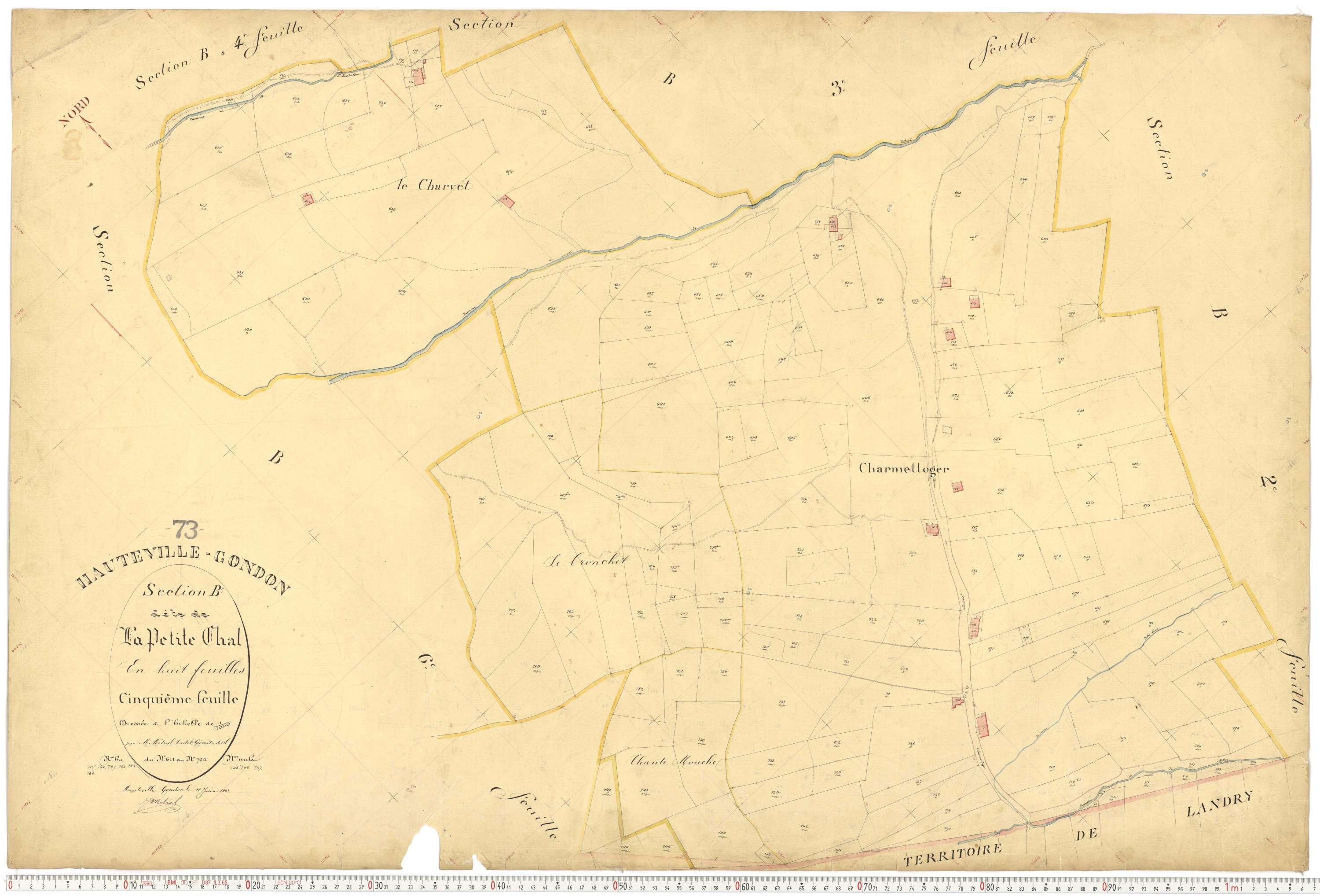 Bourg-Saint-Maurice - Plans cadastraux du premier cadastre français.