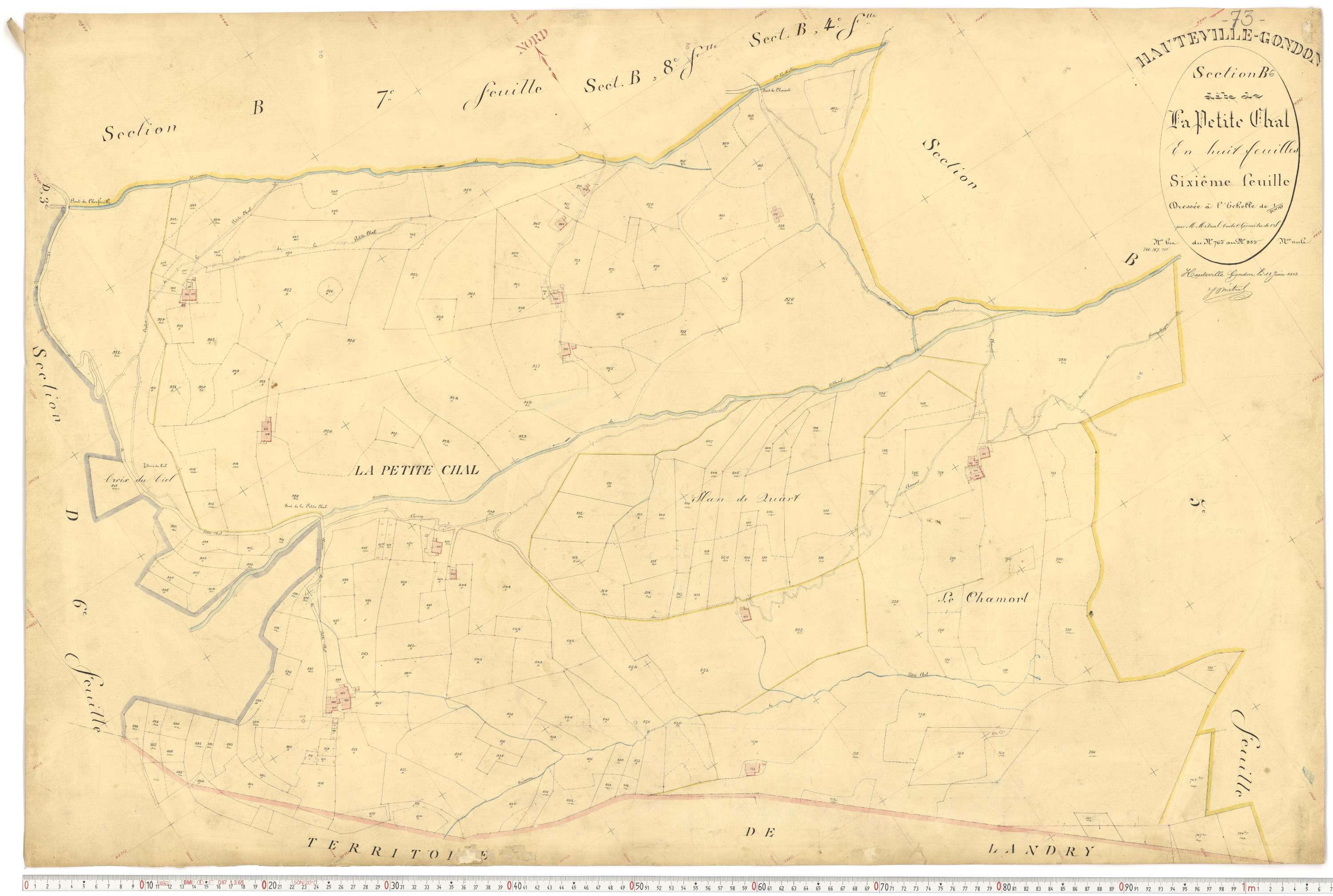 Bourg-Saint-Maurice - Plans cadastraux du premier cadastre français.