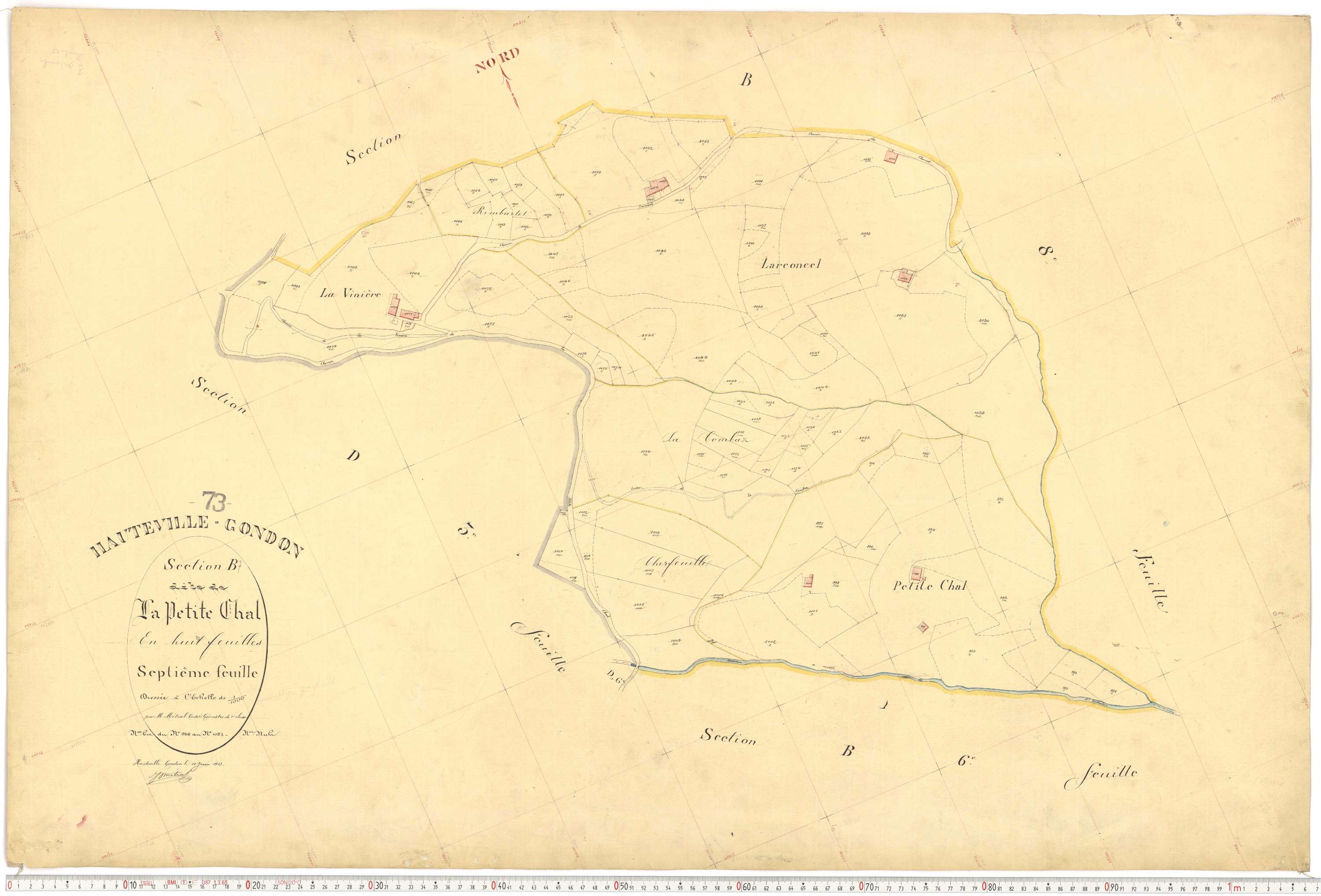 Bourg-Saint-Maurice - Plans cadastraux du premier cadastre français.