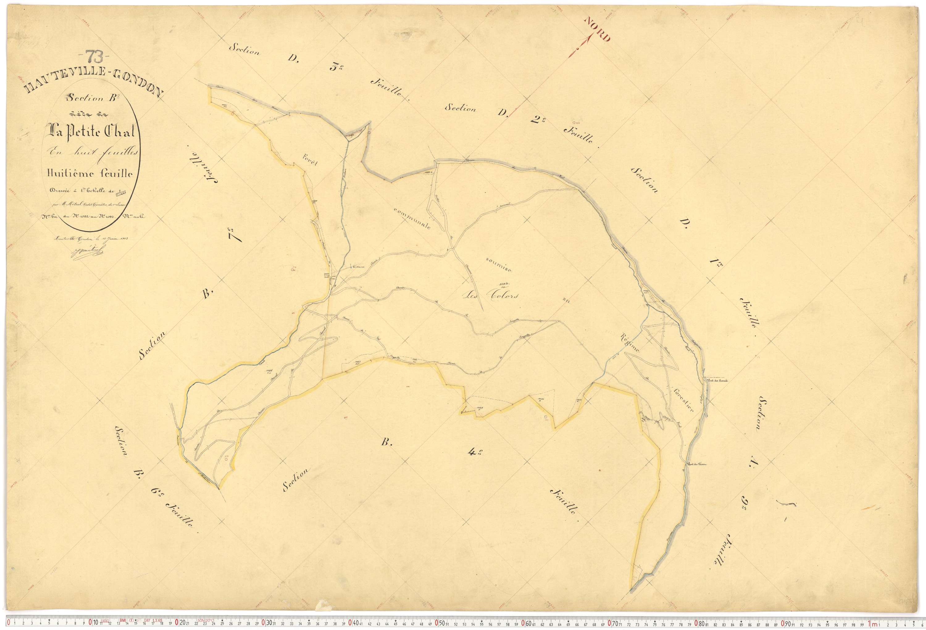 Bourg-Saint-Maurice - Plans cadastraux du premier cadastre français.