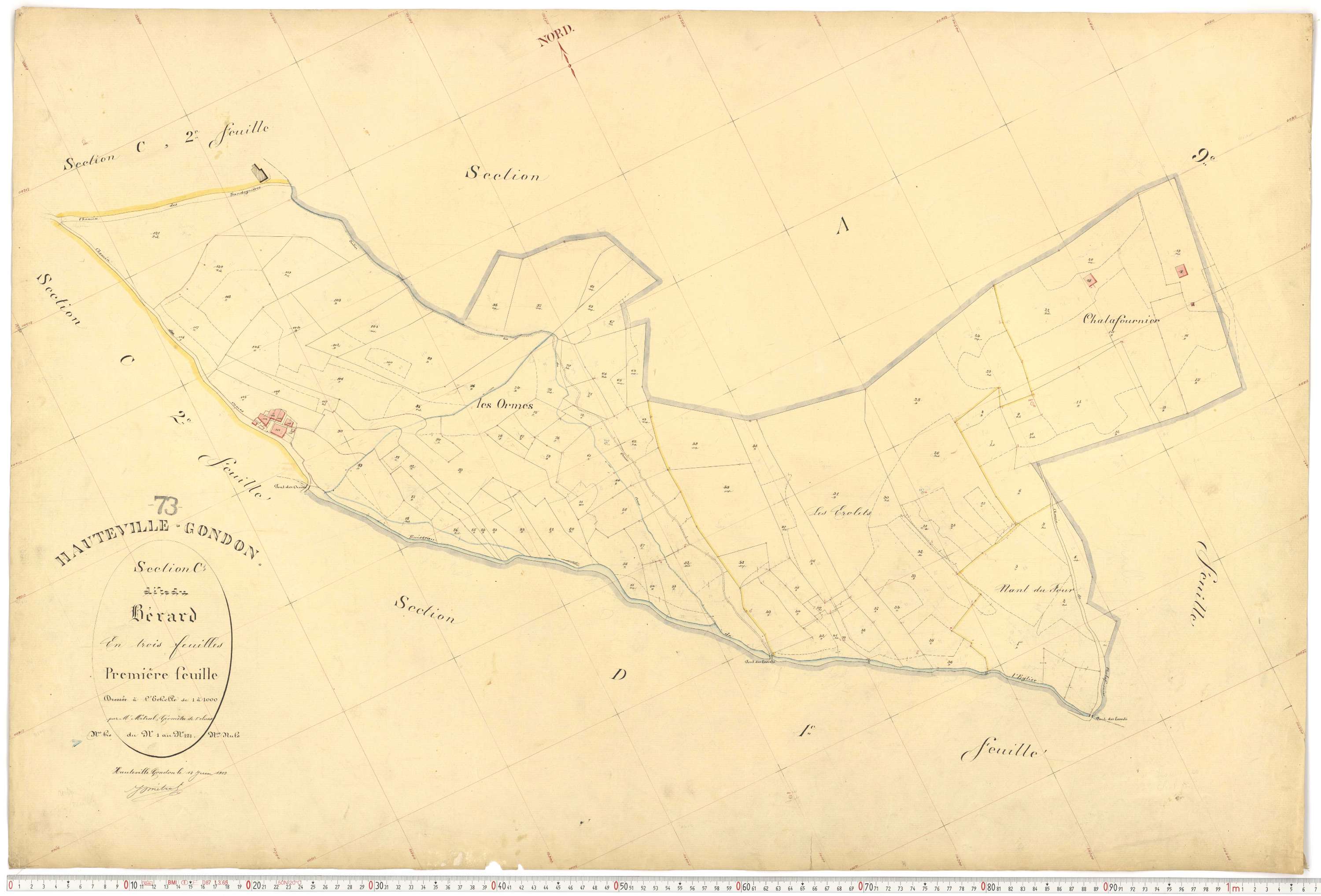 Bourg-Saint-Maurice - Plans cadastraux du premier cadastre français.