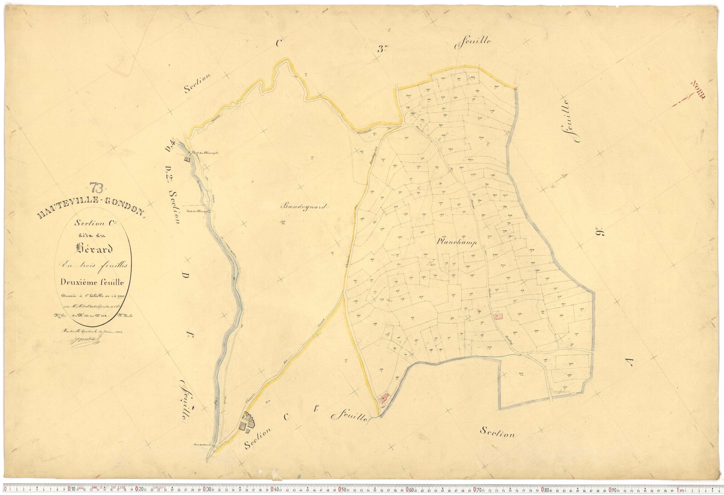Bourg-Saint-Maurice - Plans cadastraux du premier cadastre français.