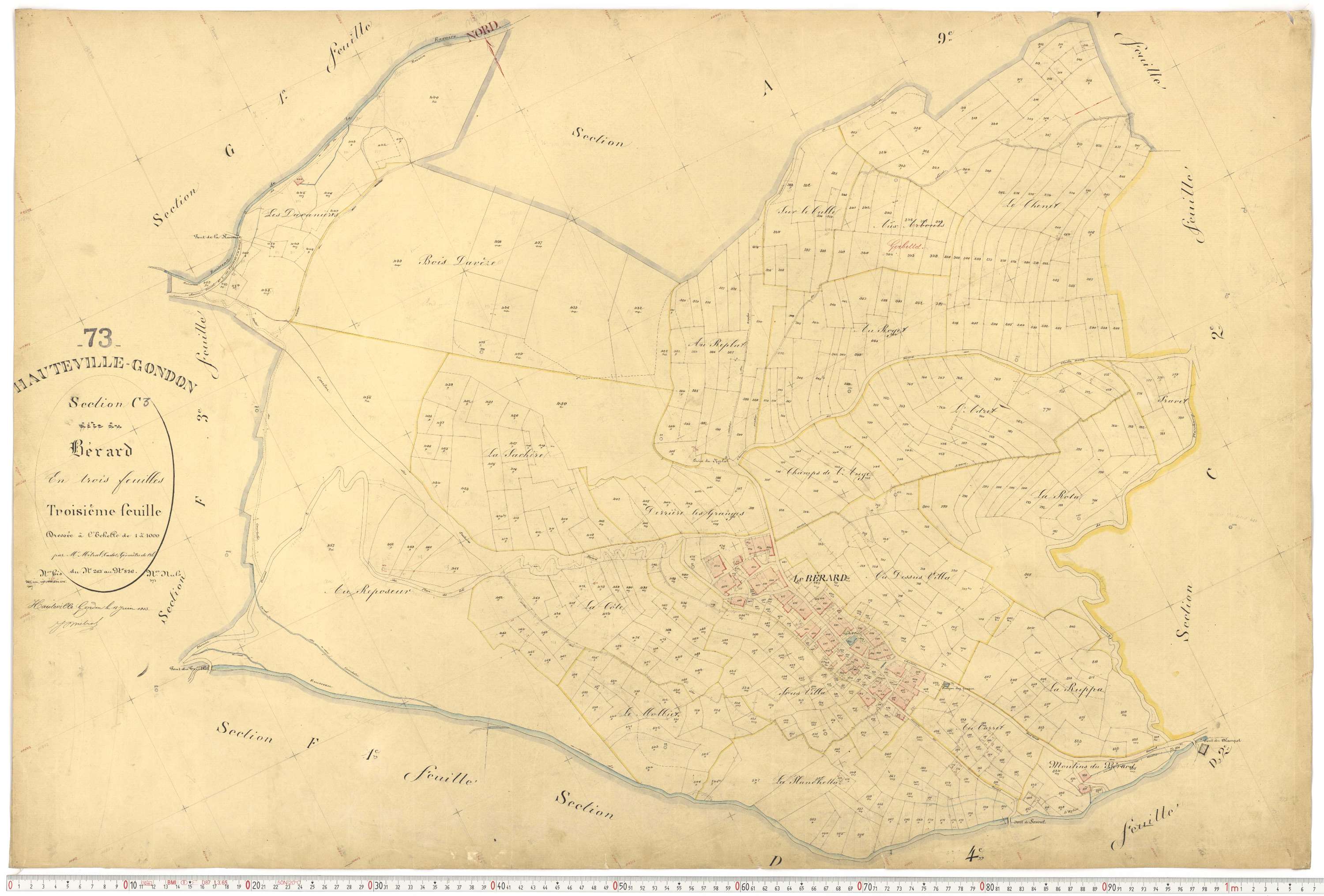 Bourg-Saint-Maurice - Plans cadastraux du premier cadastre français.