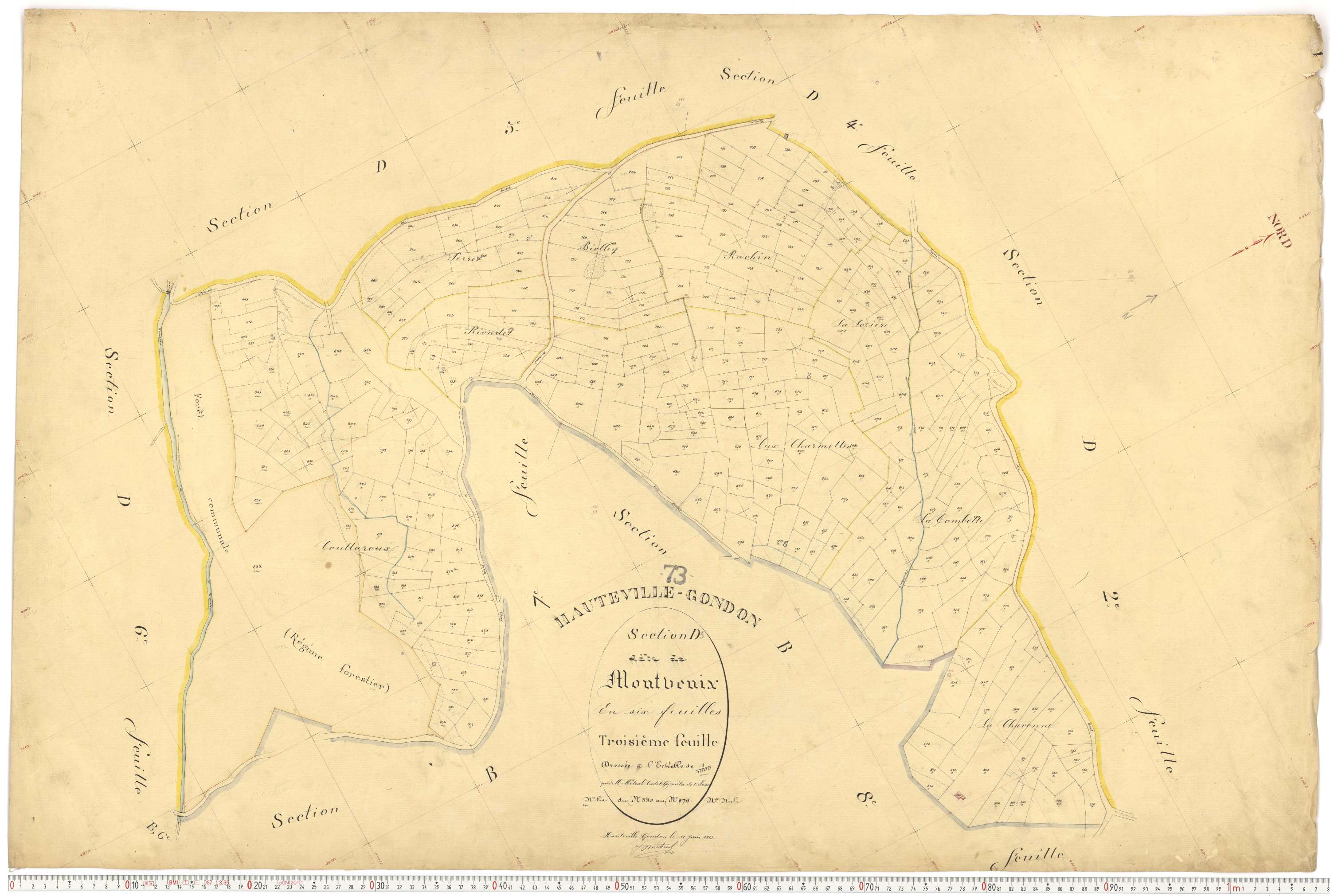 Bourg-Saint-Maurice - Plans cadastraux du premier cadastre français.