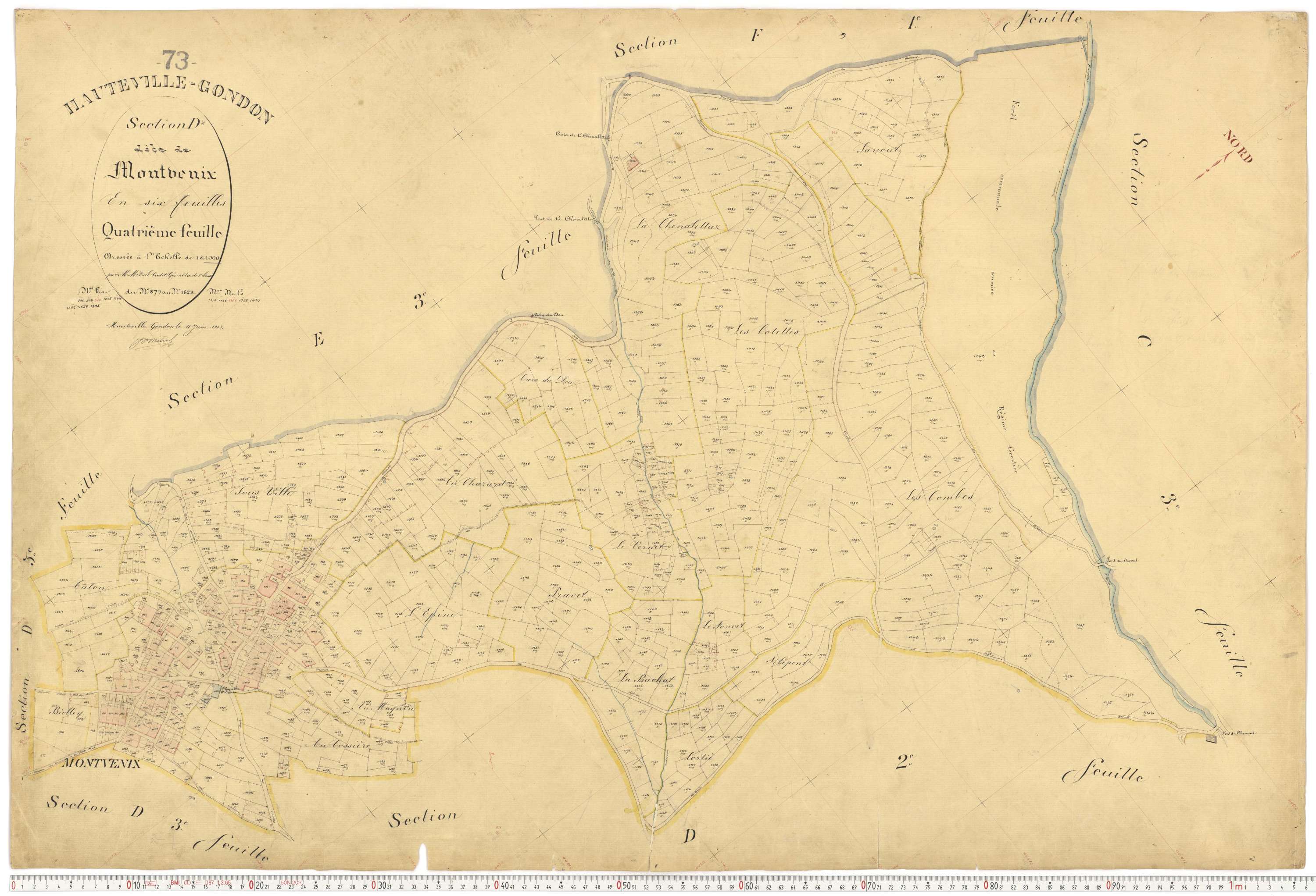 Bourg-Saint-Maurice - Plans cadastraux du premier cadastre français.