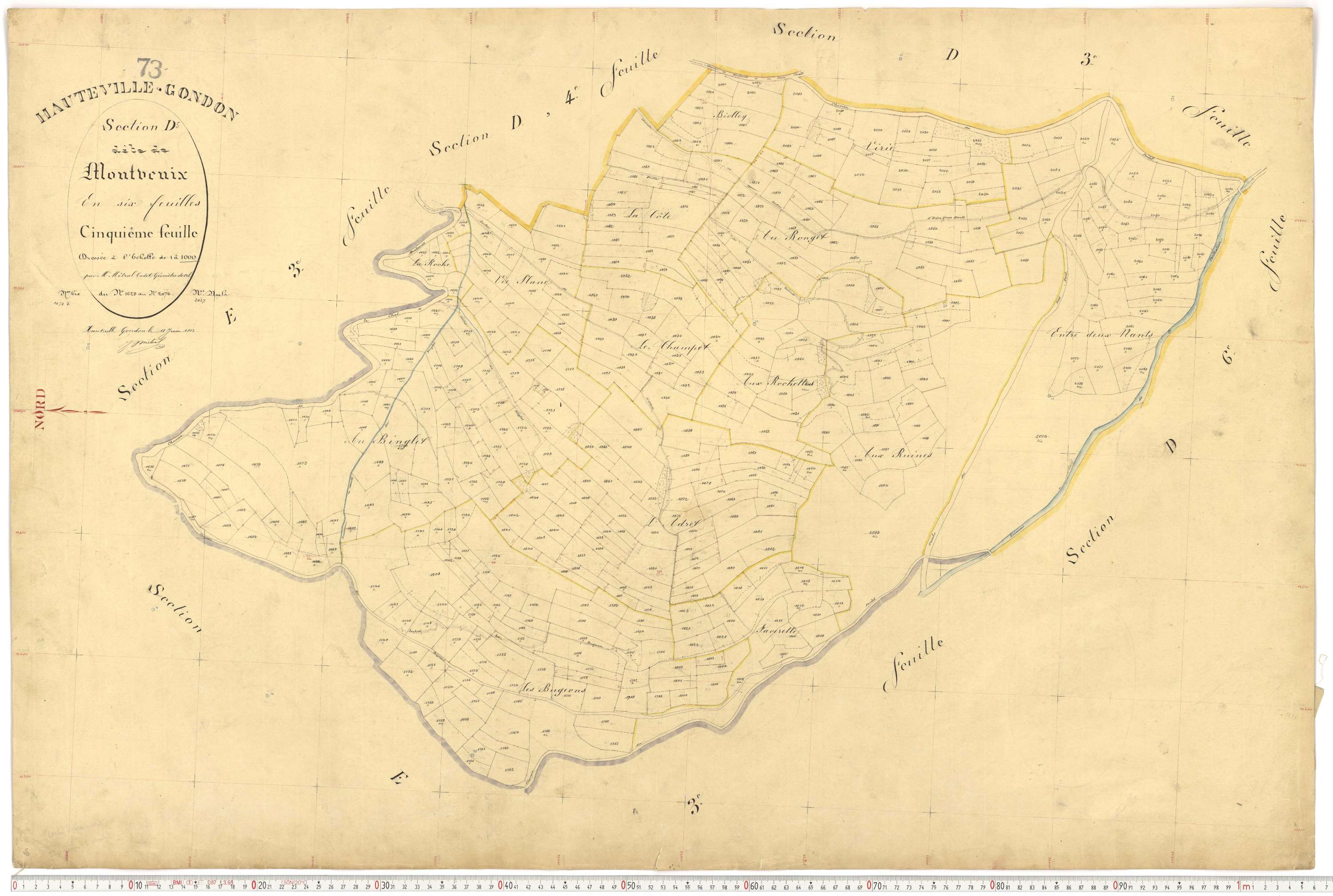 Bourg-Saint-Maurice - Plans cadastraux du premier cadastre français.