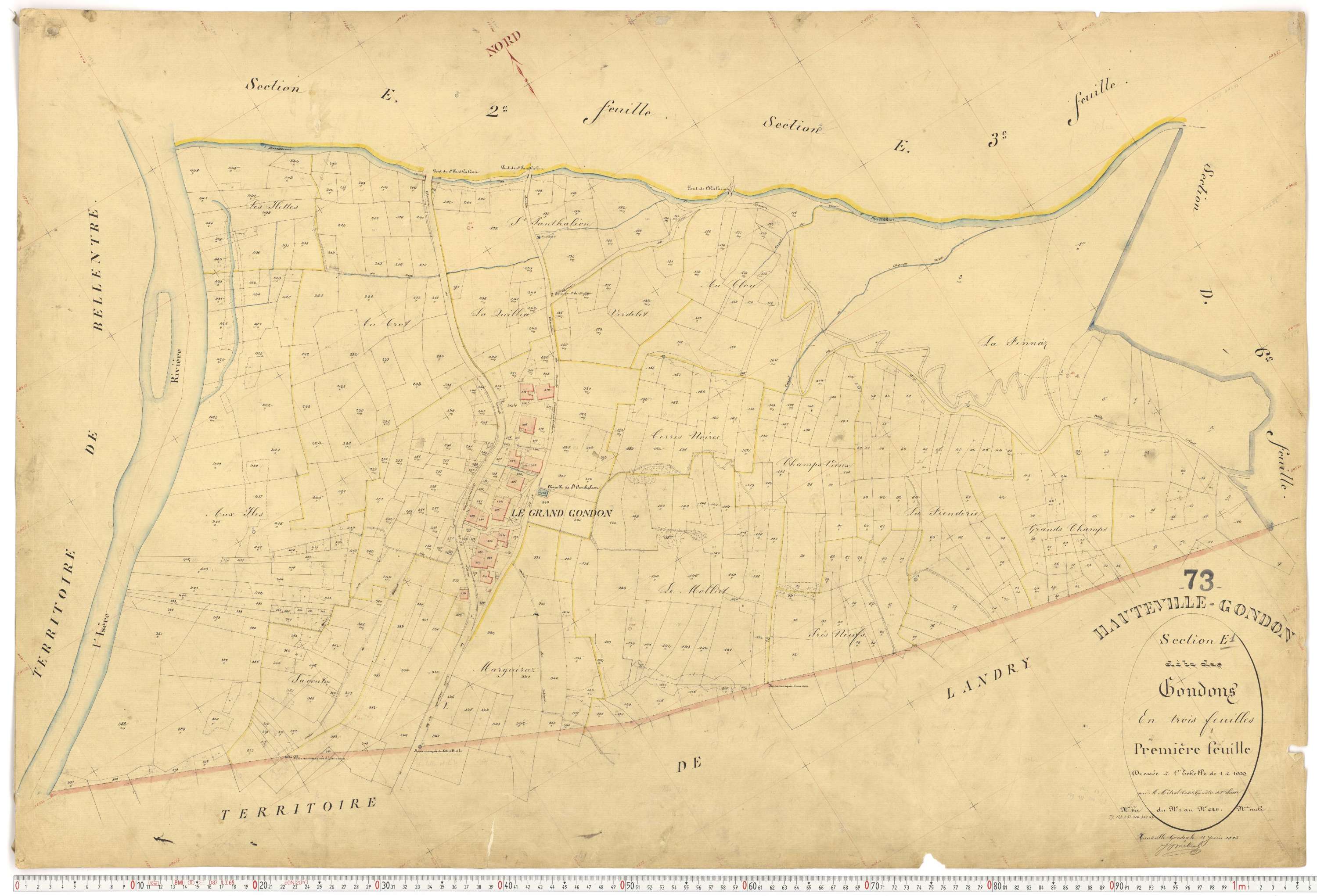 Bourg-Saint-Maurice - Plans cadastraux du premier cadastre français.