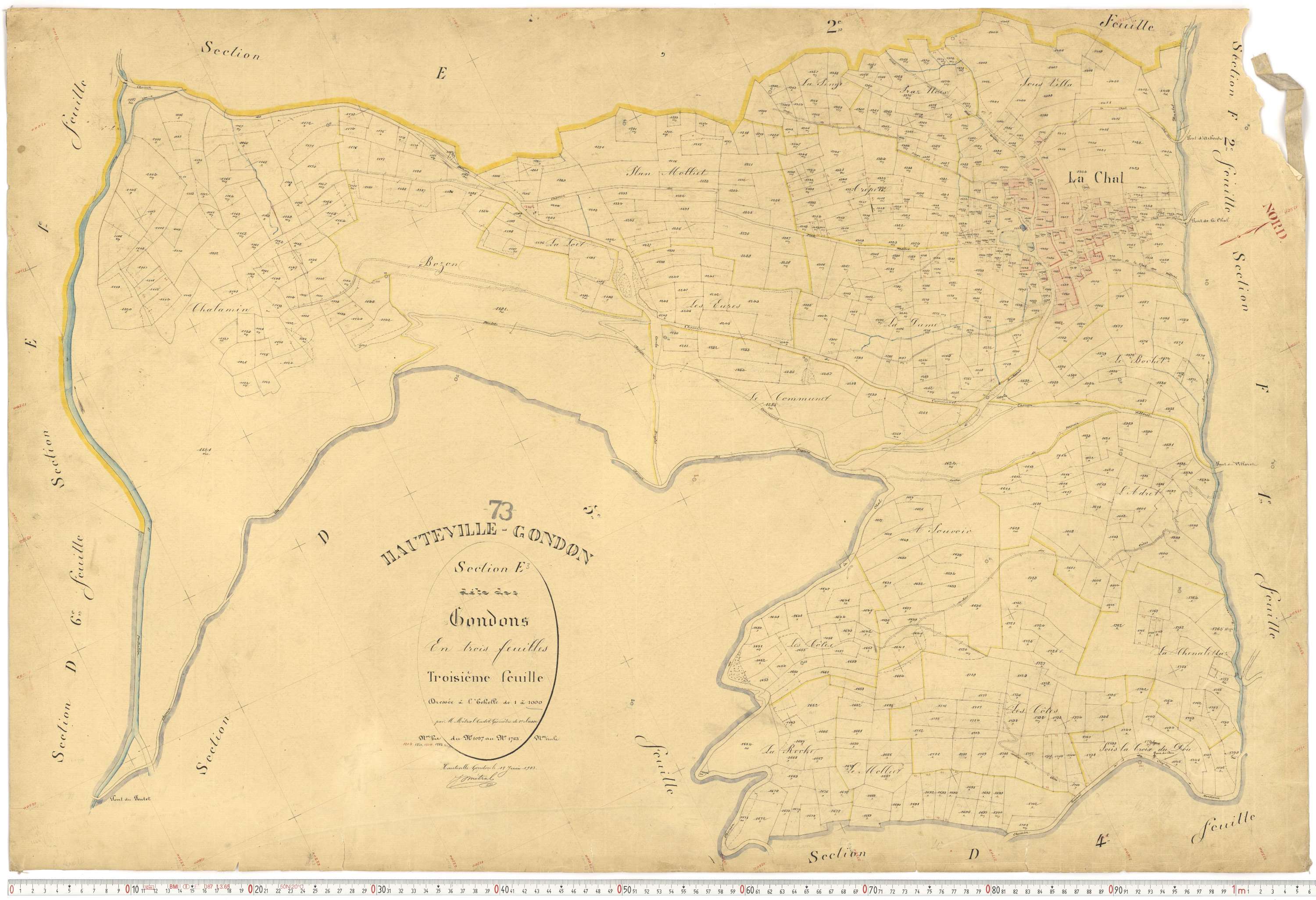 Bourg-Saint-Maurice - Plans cadastraux du premier cadastre français.
