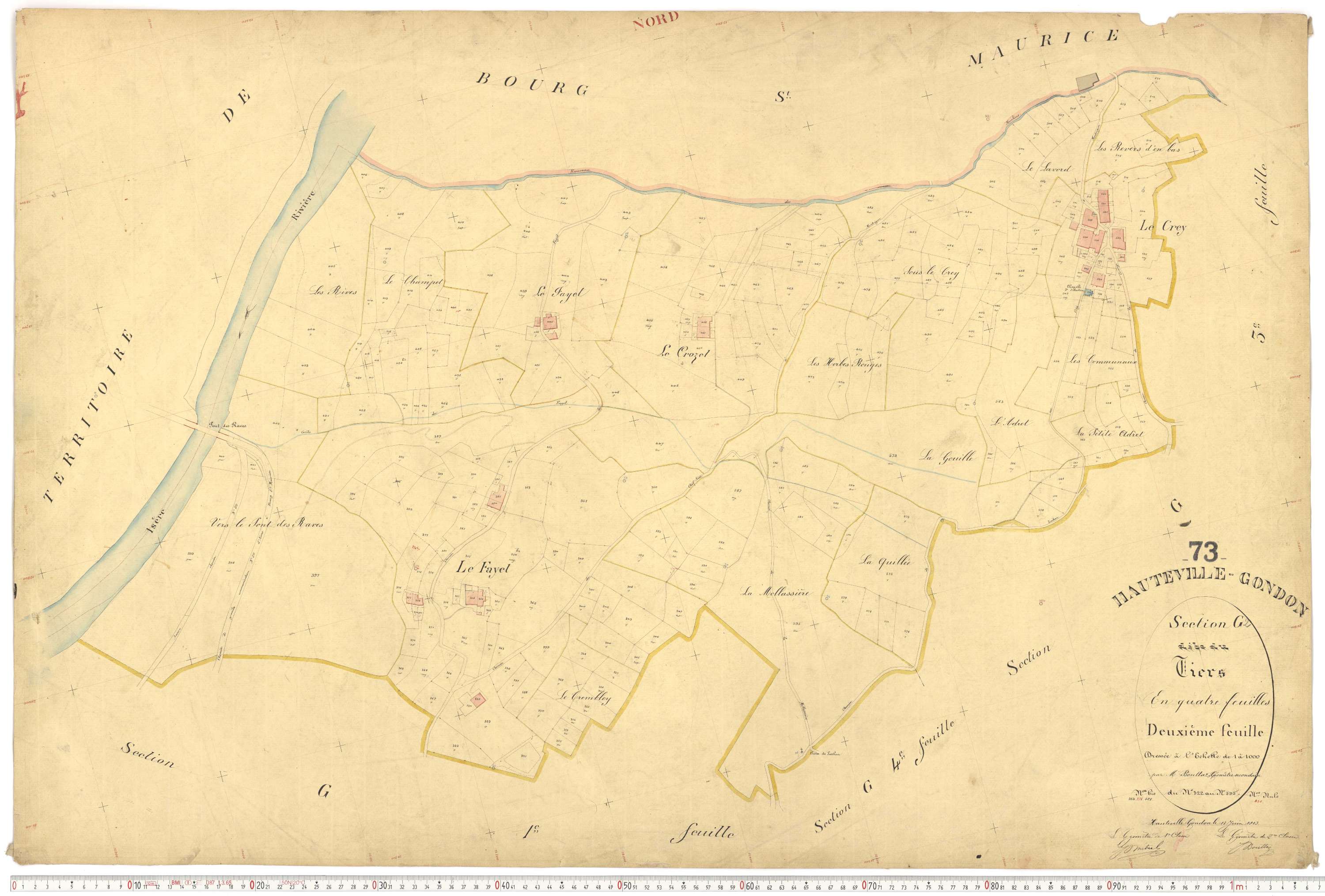 Bourg-Saint-Maurice - Plans cadastraux du premier cadastre français.