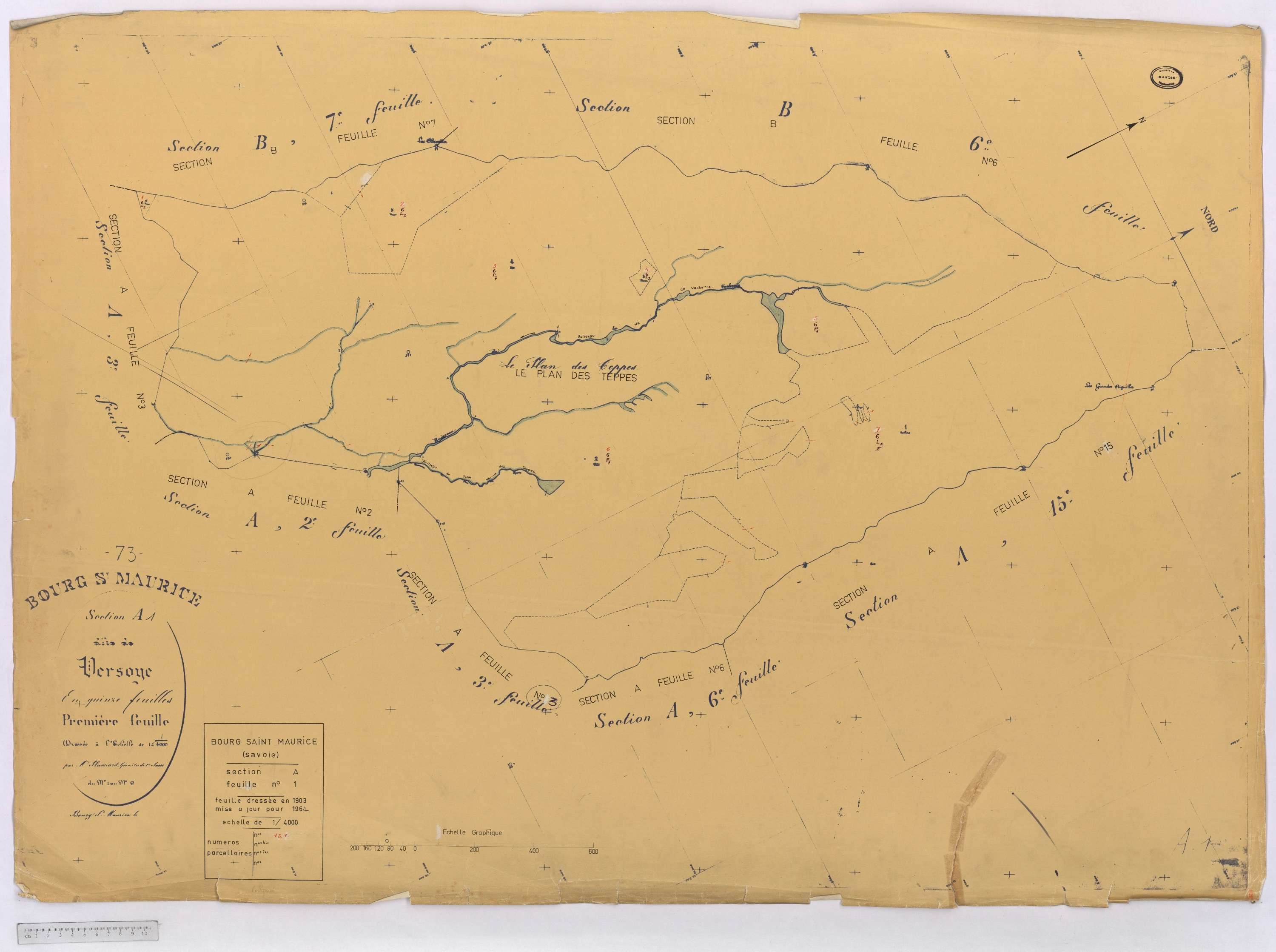 Bourg-Saint-Maurice - Cadastre rénové (1964).