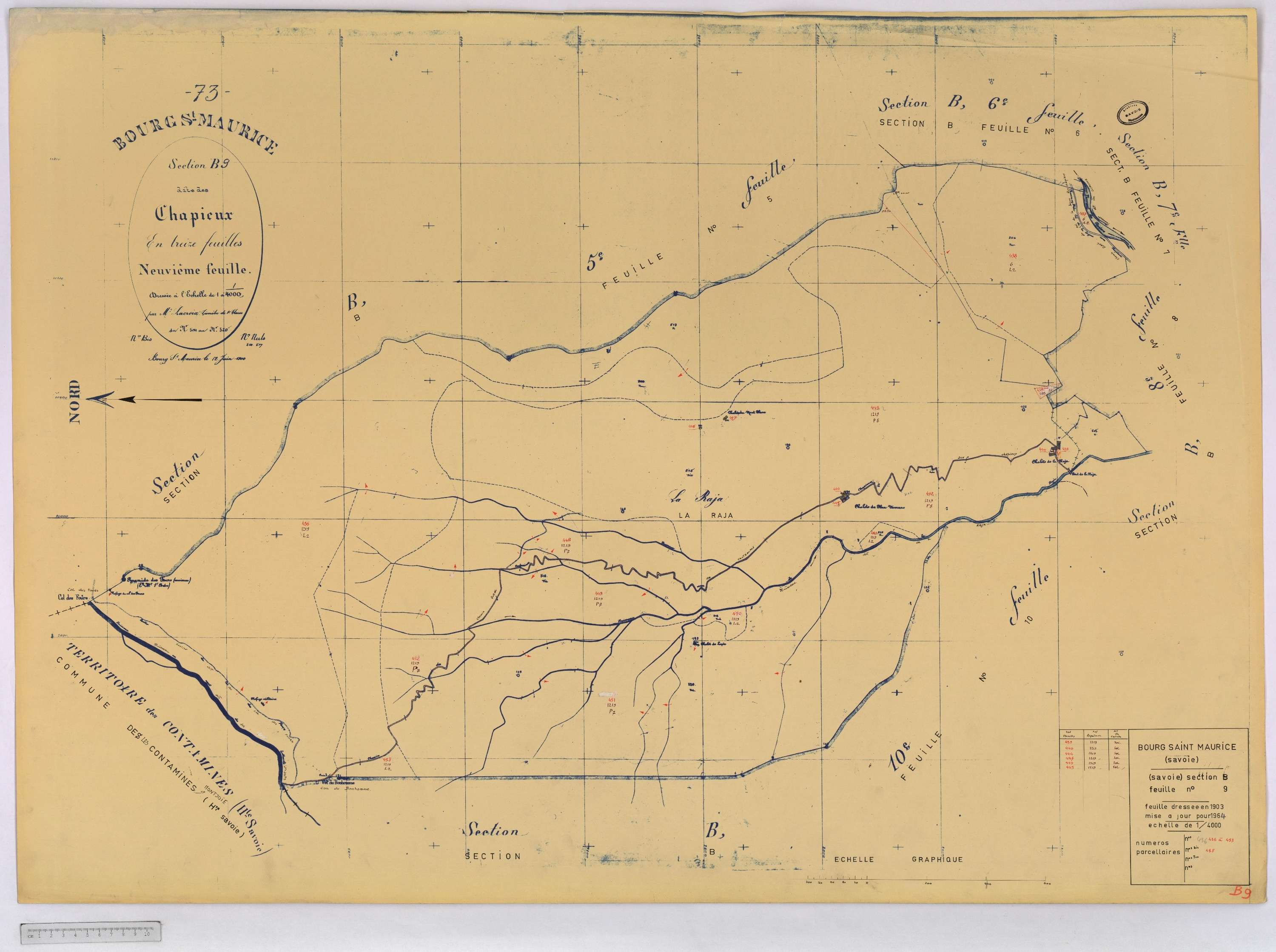 Bourg-Saint-Maurice - Cadastre rénové (1964).