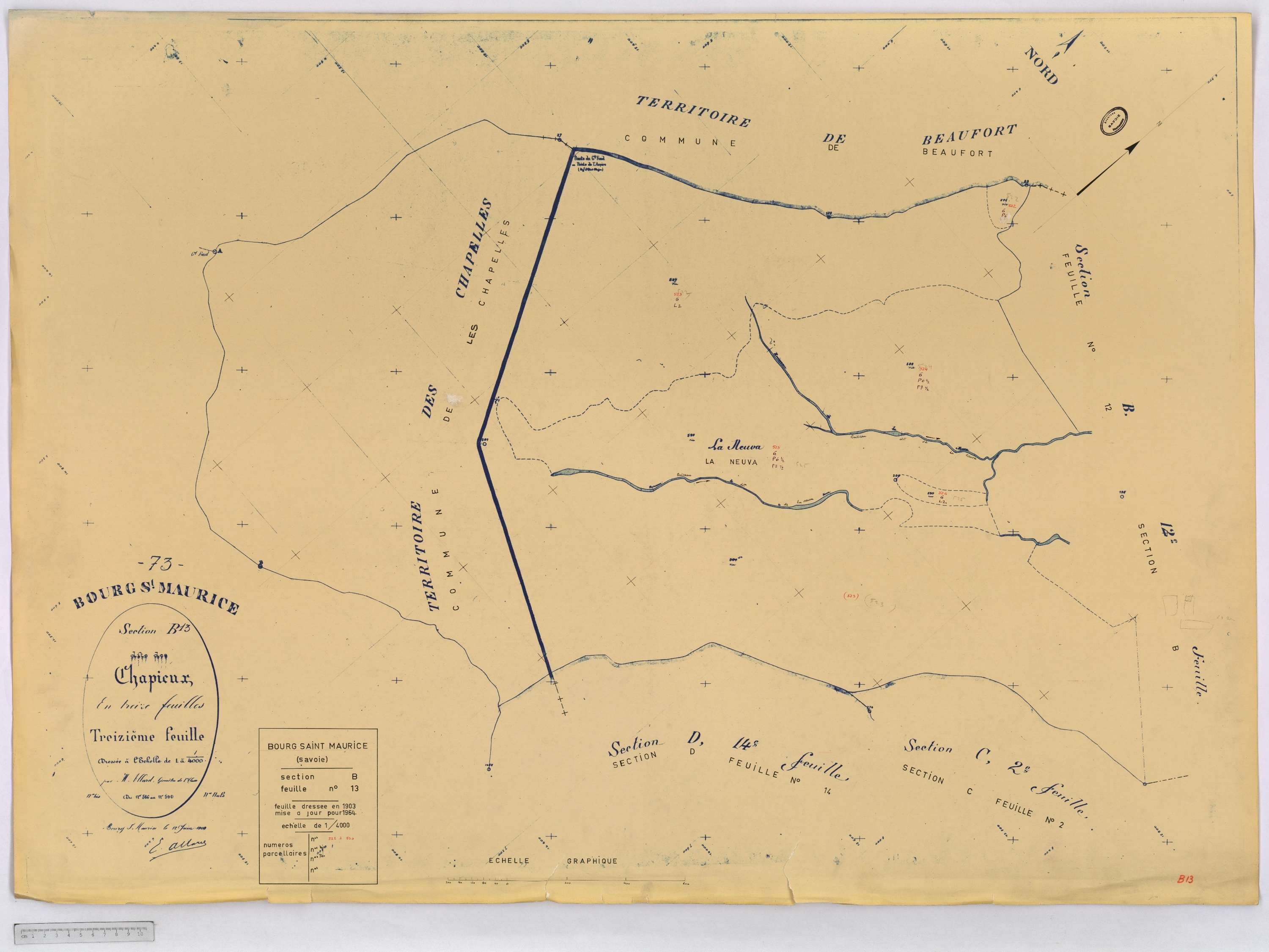 Bourg-Saint-Maurice - Cadastre rénové (1964).