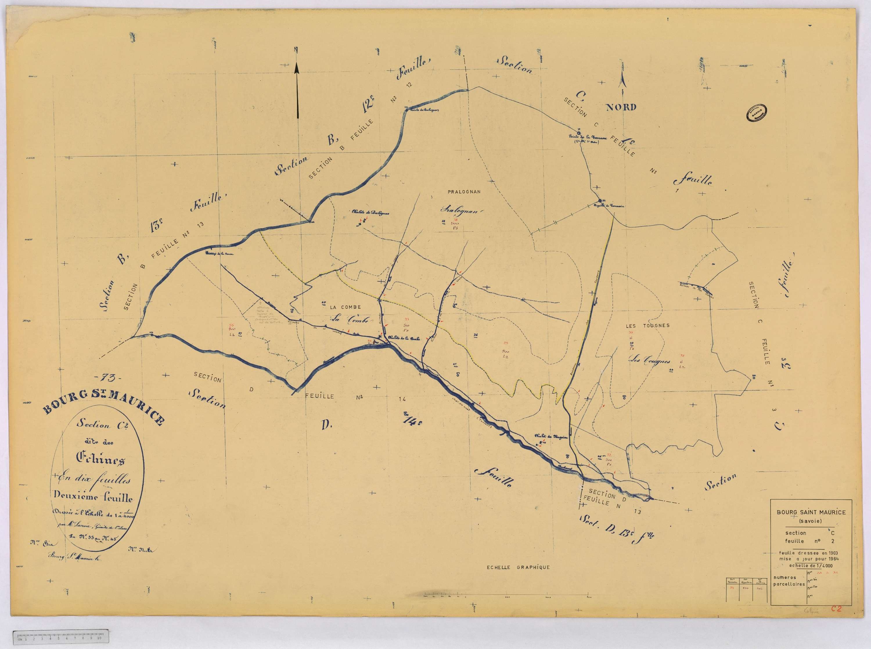 Bourg-Saint-Maurice - Cadastre rénové (1964).