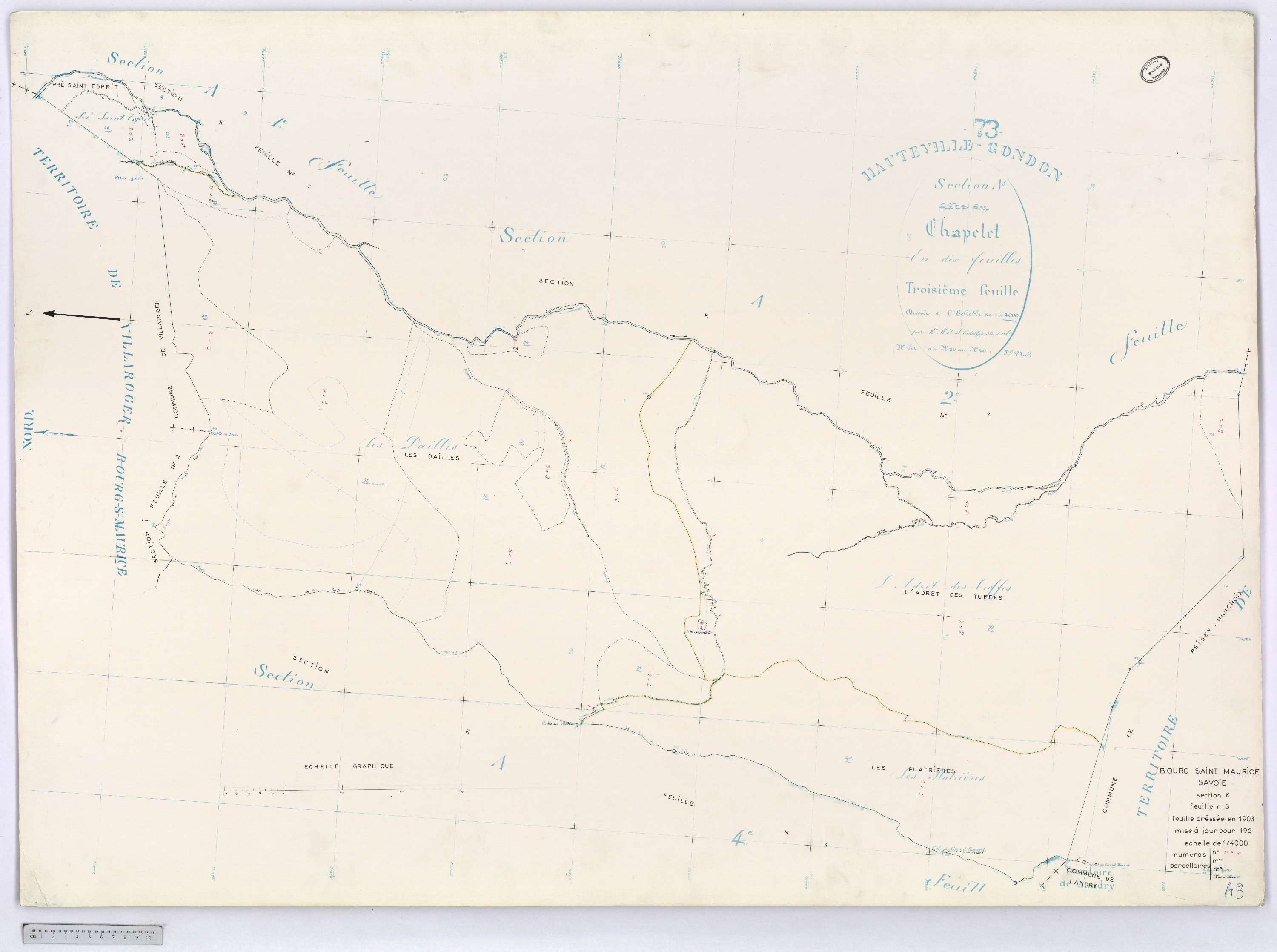Bourg-Saint-Maurice - Cadastre rénové (1935).