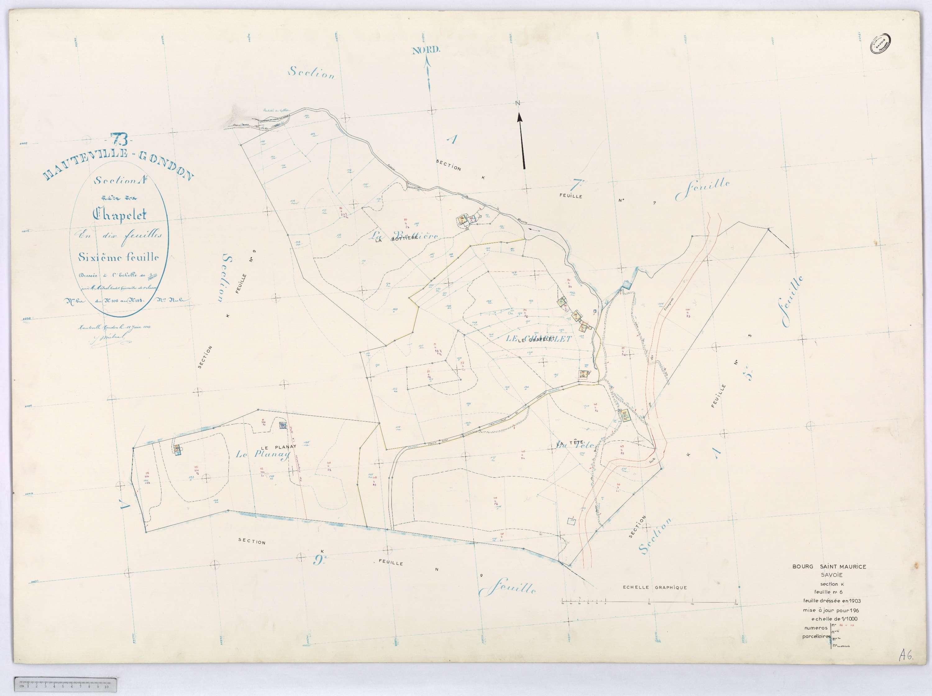Bourg-Saint-Maurice - Cadastre rénové (1935).