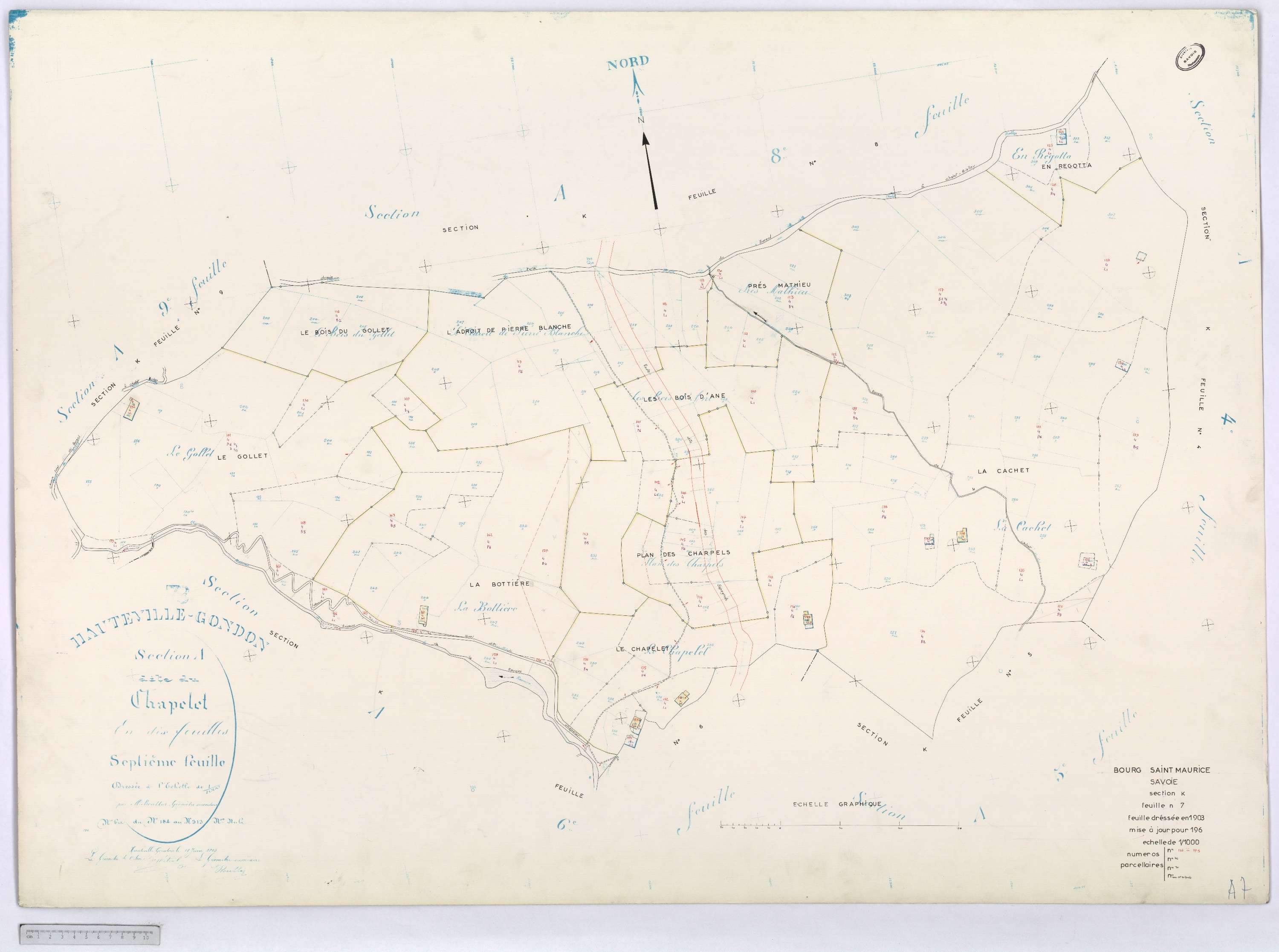 Bourg-Saint-Maurice - Cadastre rénové (1935).