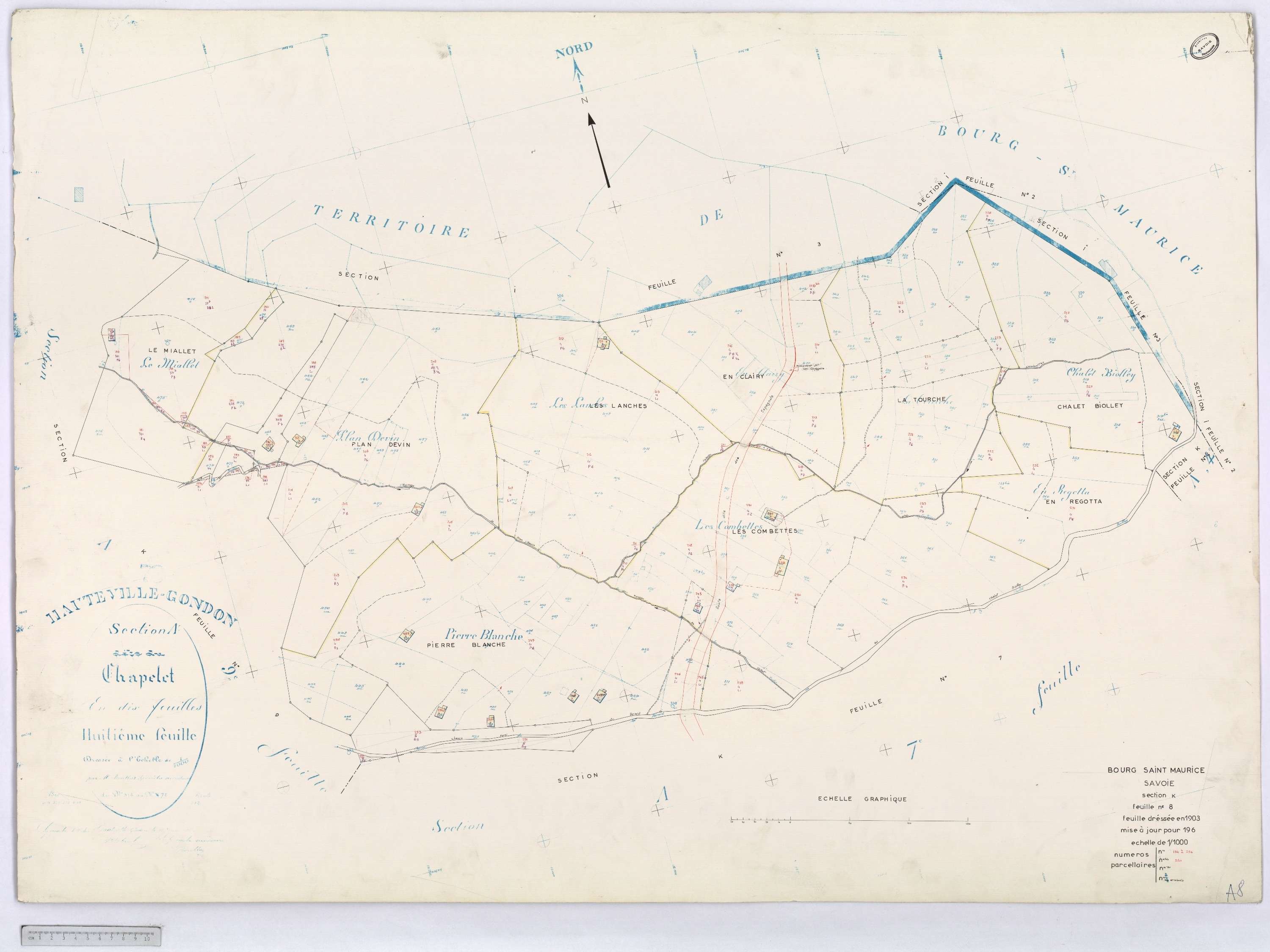 Bourg-Saint-Maurice - Cadastre rénové (1935).