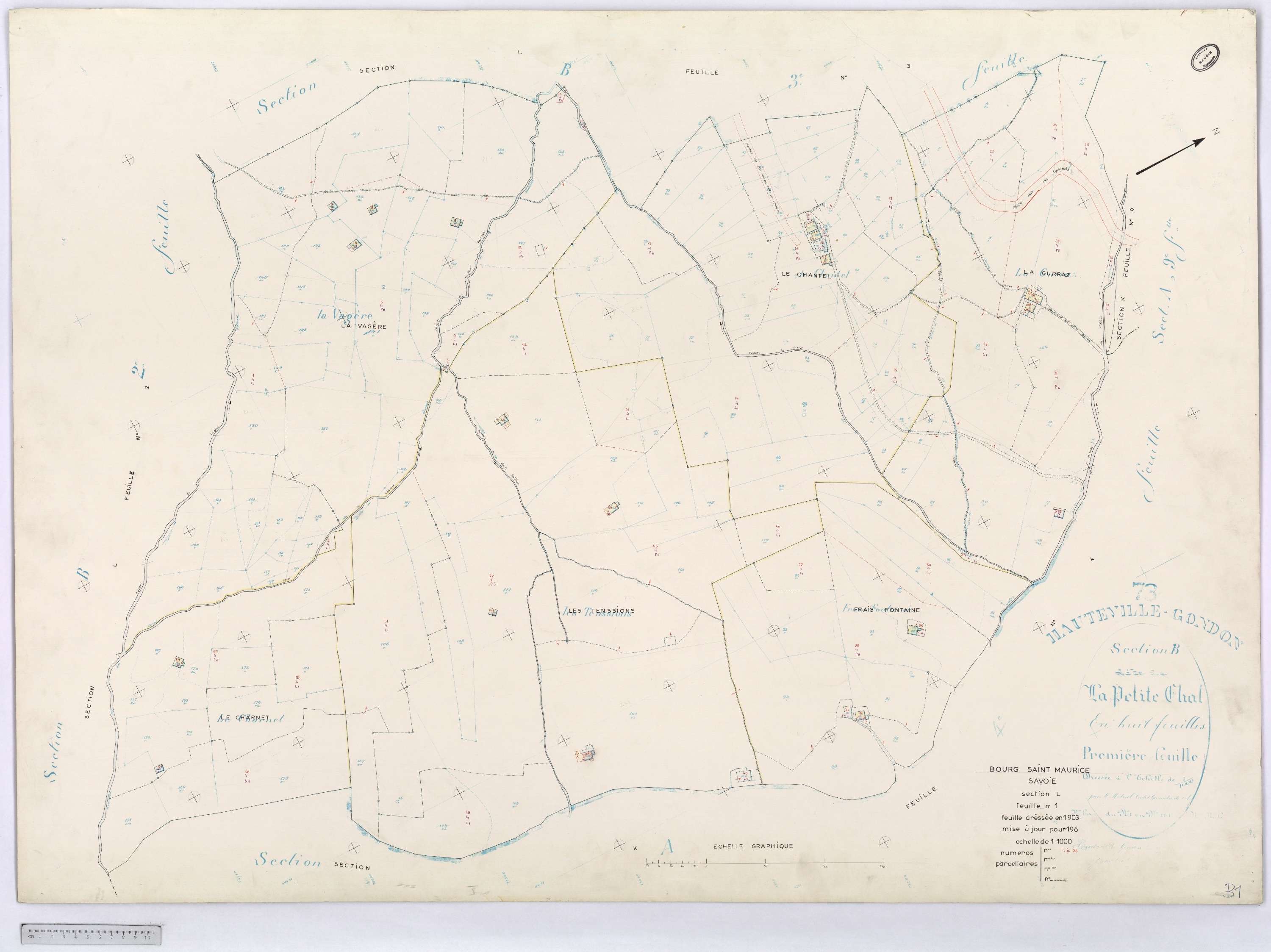 Bourg-Saint-Maurice - Cadastre rénové (1935).