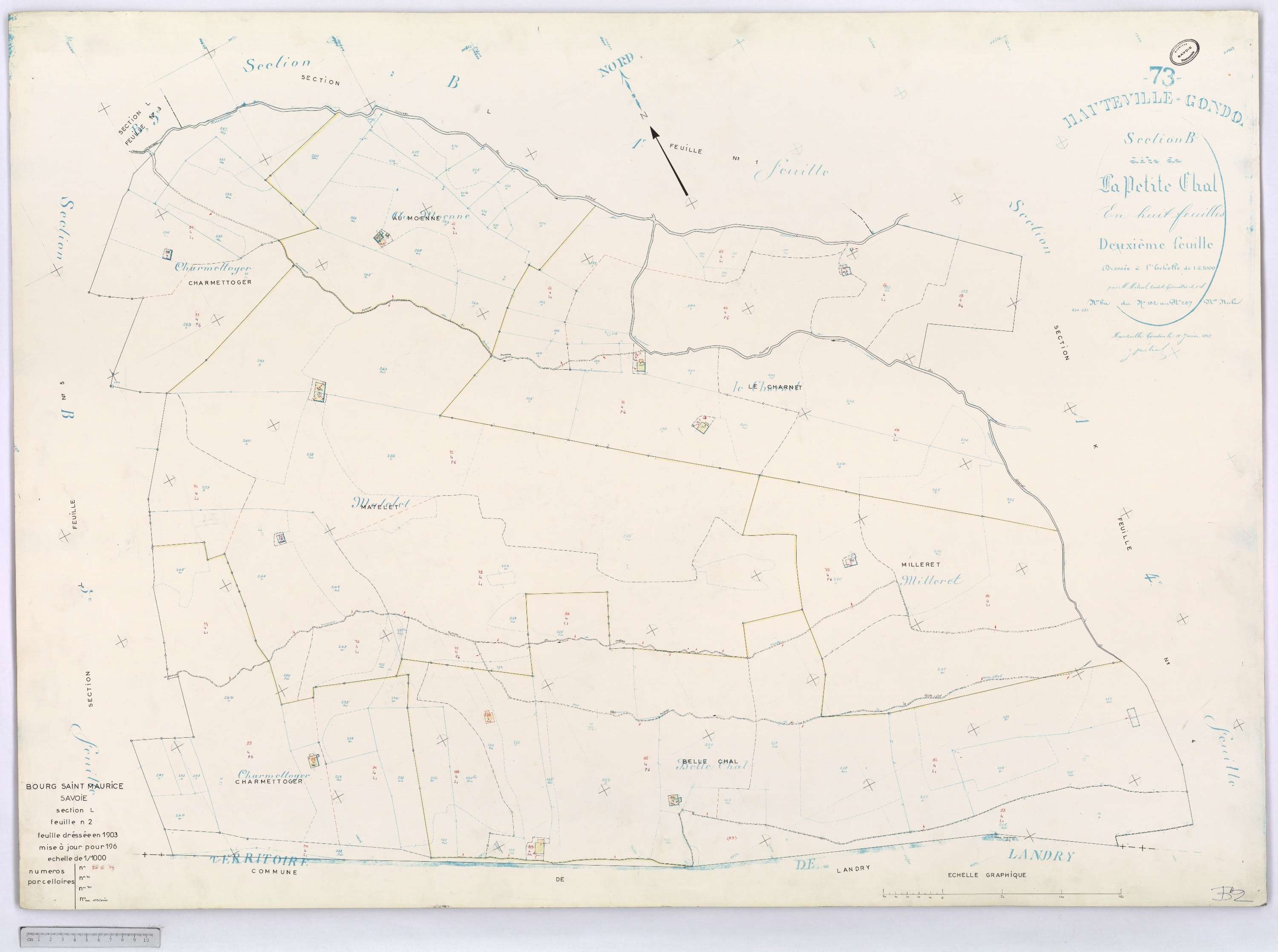 Bourg-Saint-Maurice - Cadastre rénové (1935).
