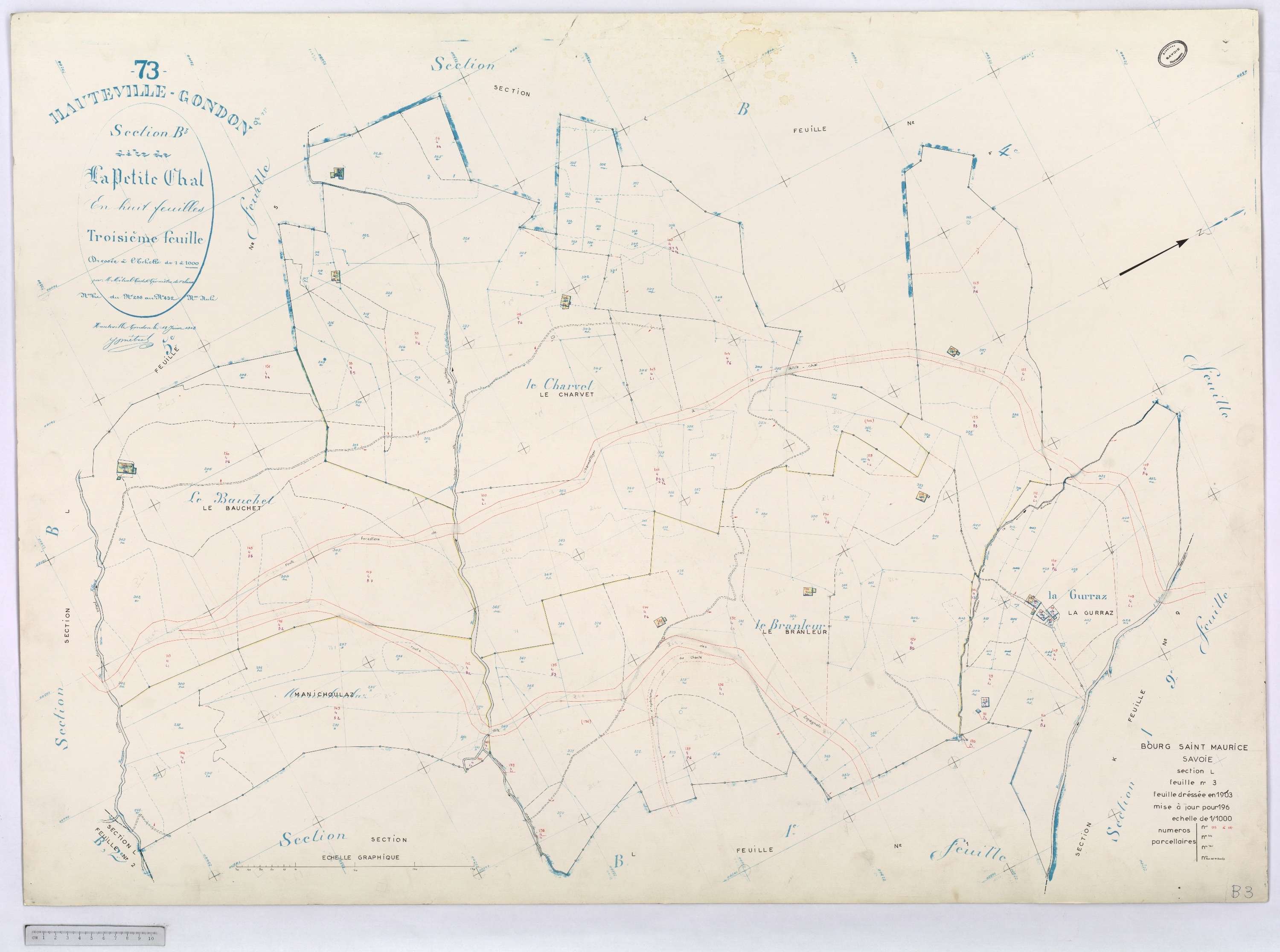 Bourg-Saint-Maurice - Cadastre rénové (1935).