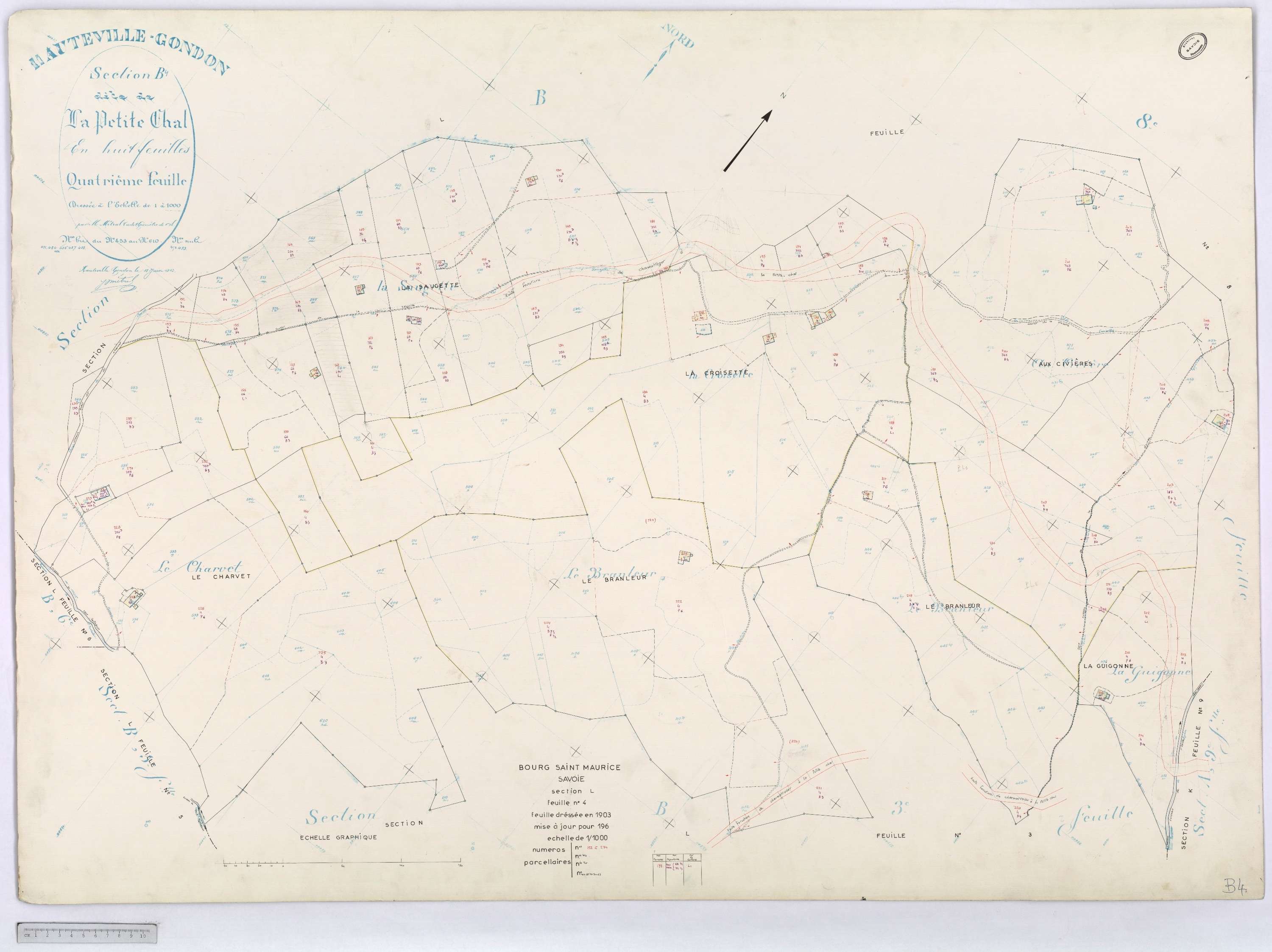 Bourg-Saint-Maurice - Cadastre rénové (1935).