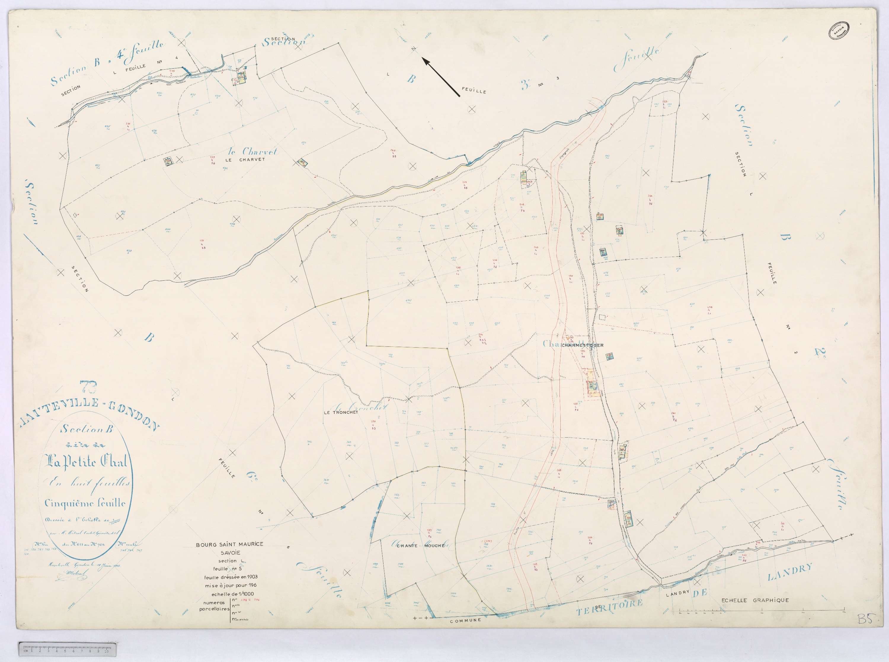 Bourg-Saint-Maurice - Cadastre rénové (1935).
