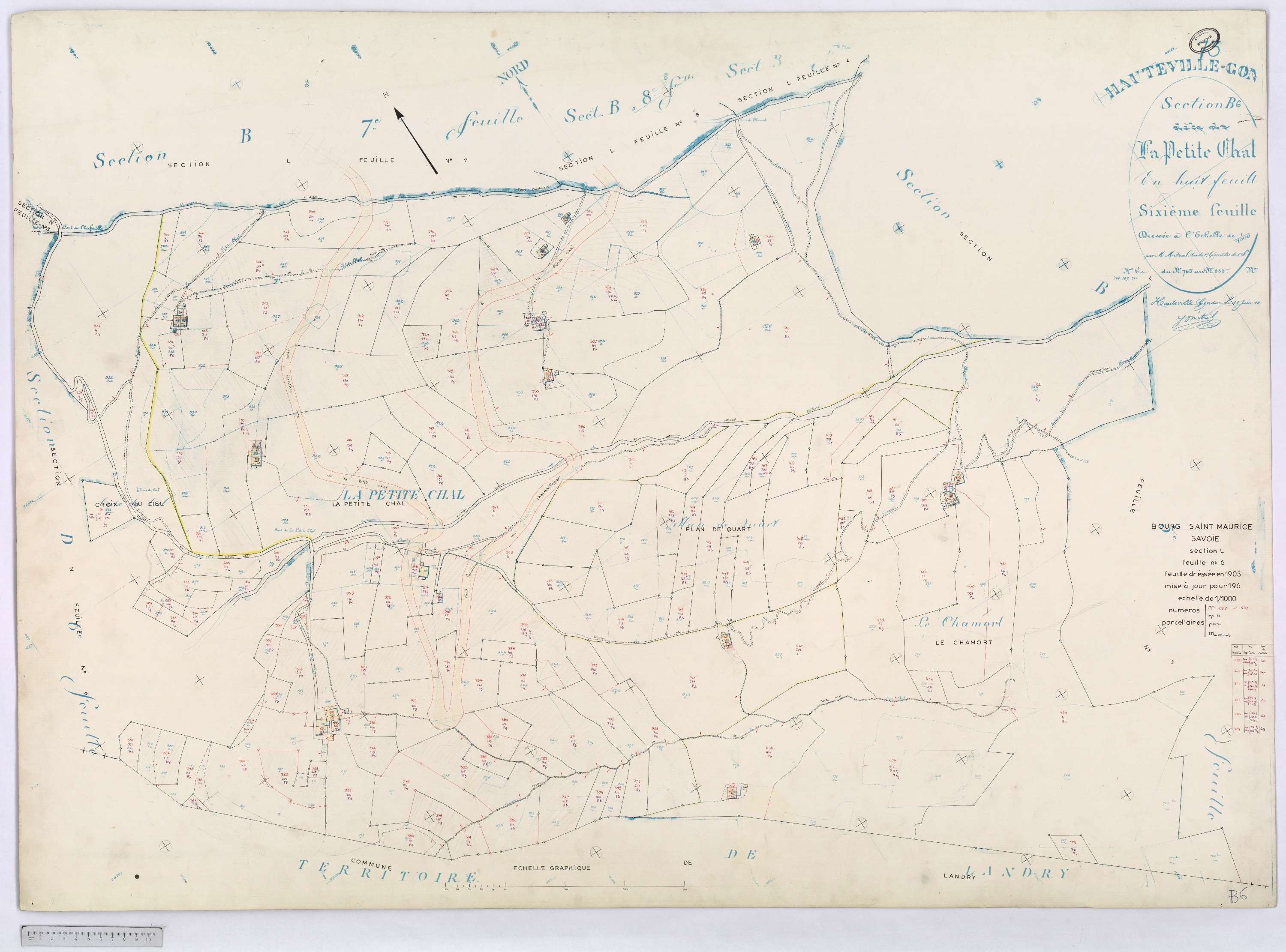 Bourg-Saint-Maurice - Cadastre rénové (1935).