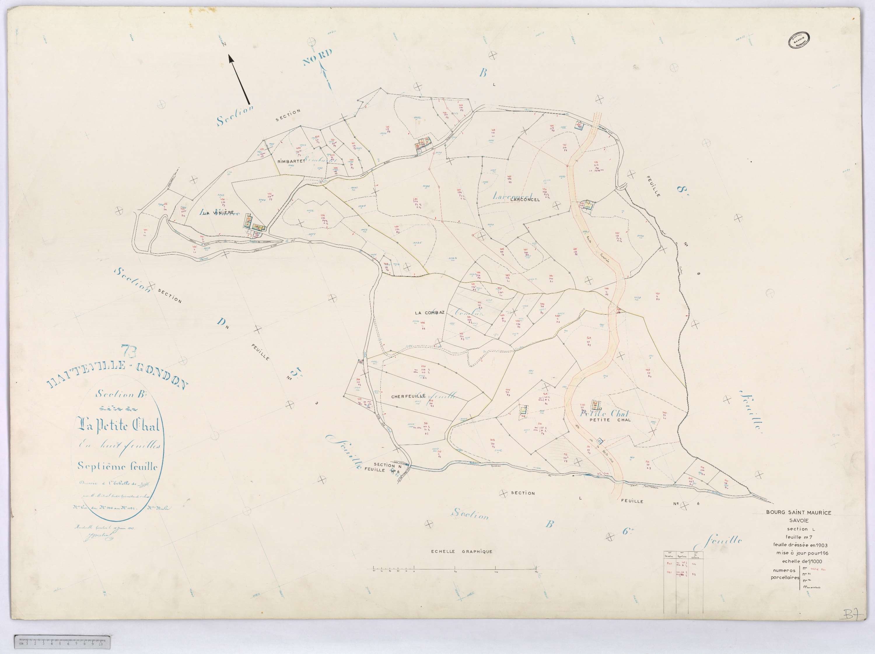 Bourg-Saint-Maurice - Cadastre rénové (1935).