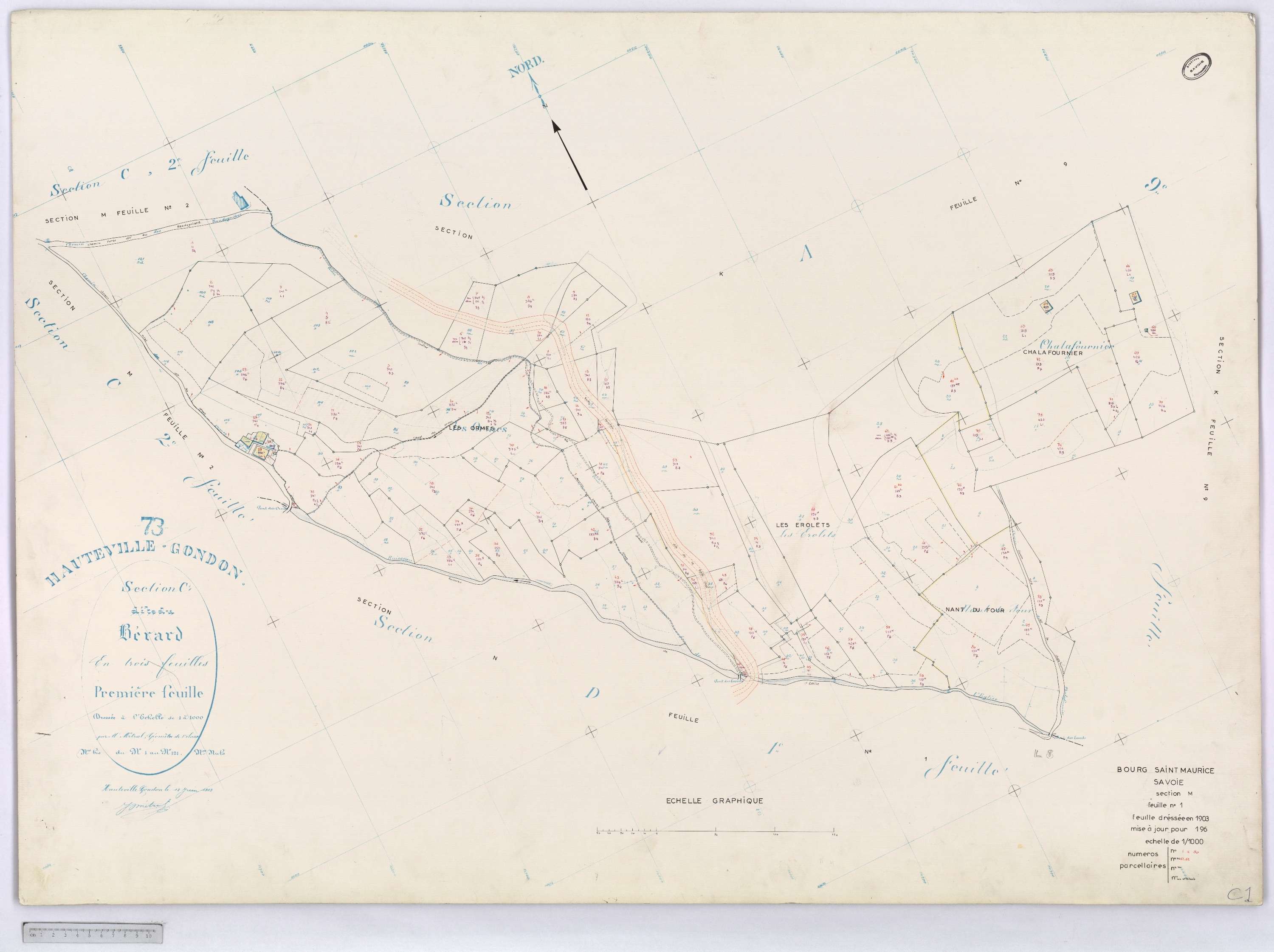 Bourg-Saint-Maurice - Cadastre rénové (1935).