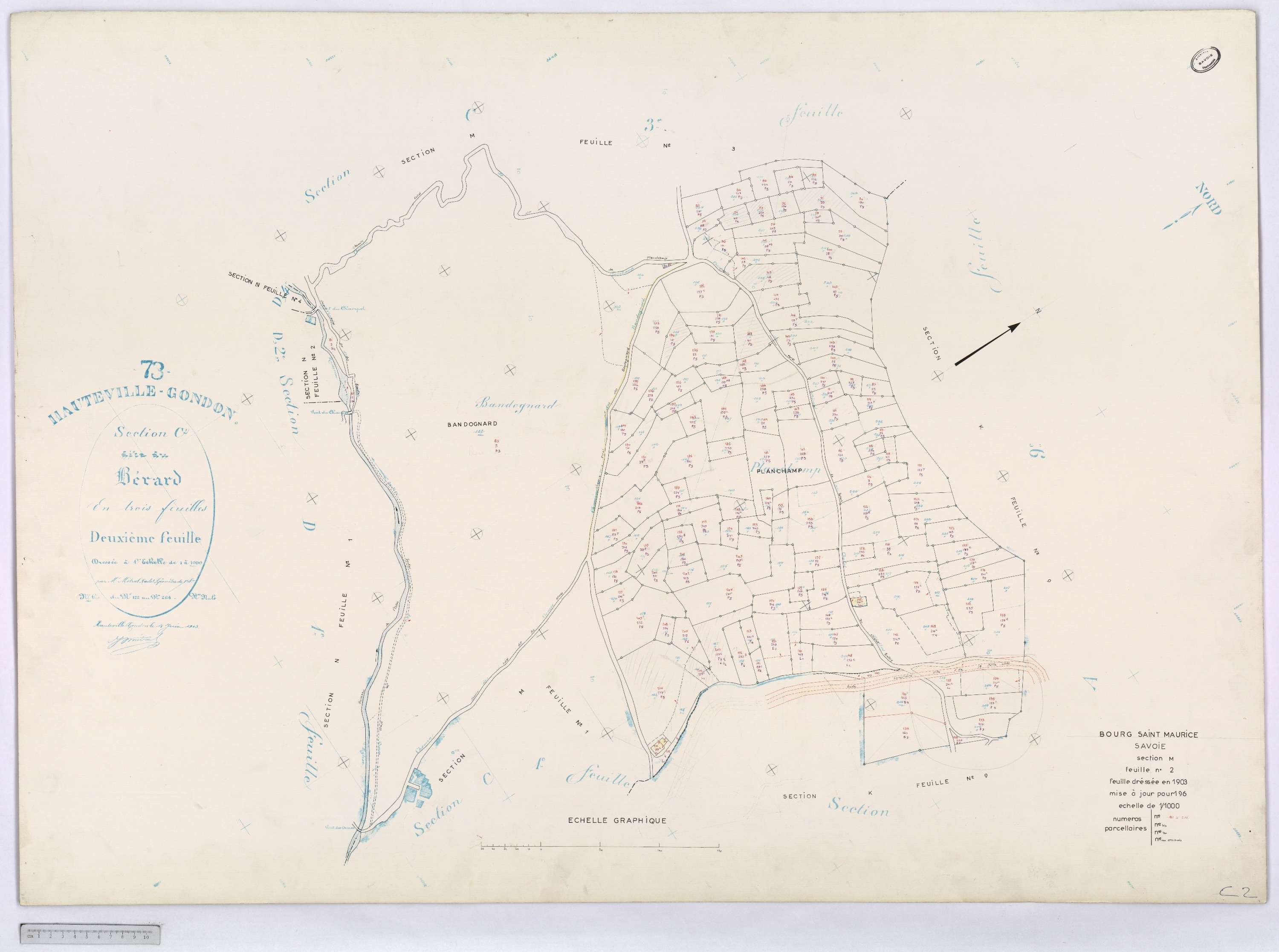 Bourg-Saint-Maurice - Cadastre rénové (1935).