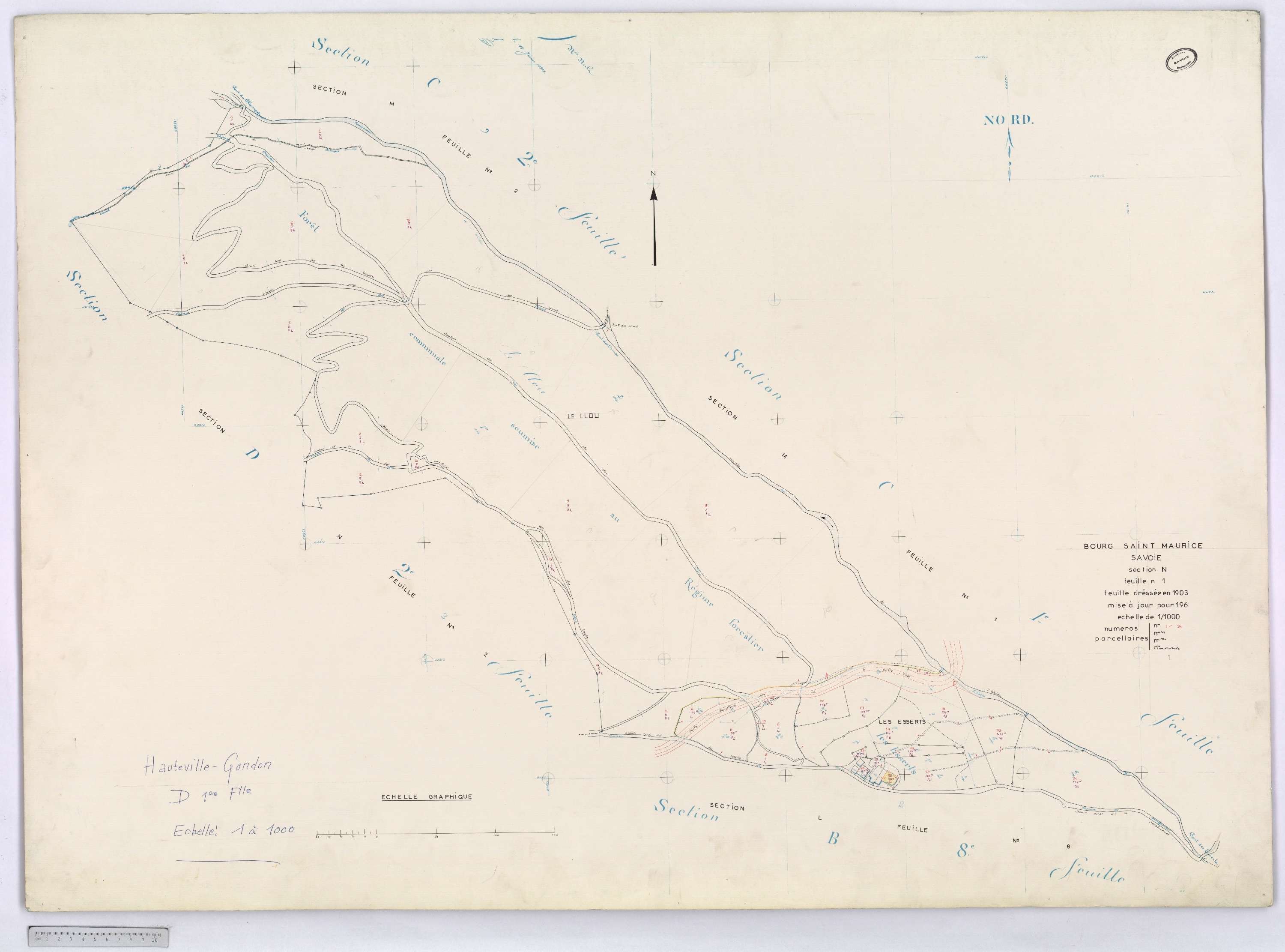 Bourg-Saint-Maurice - Cadastre rénové (1935).