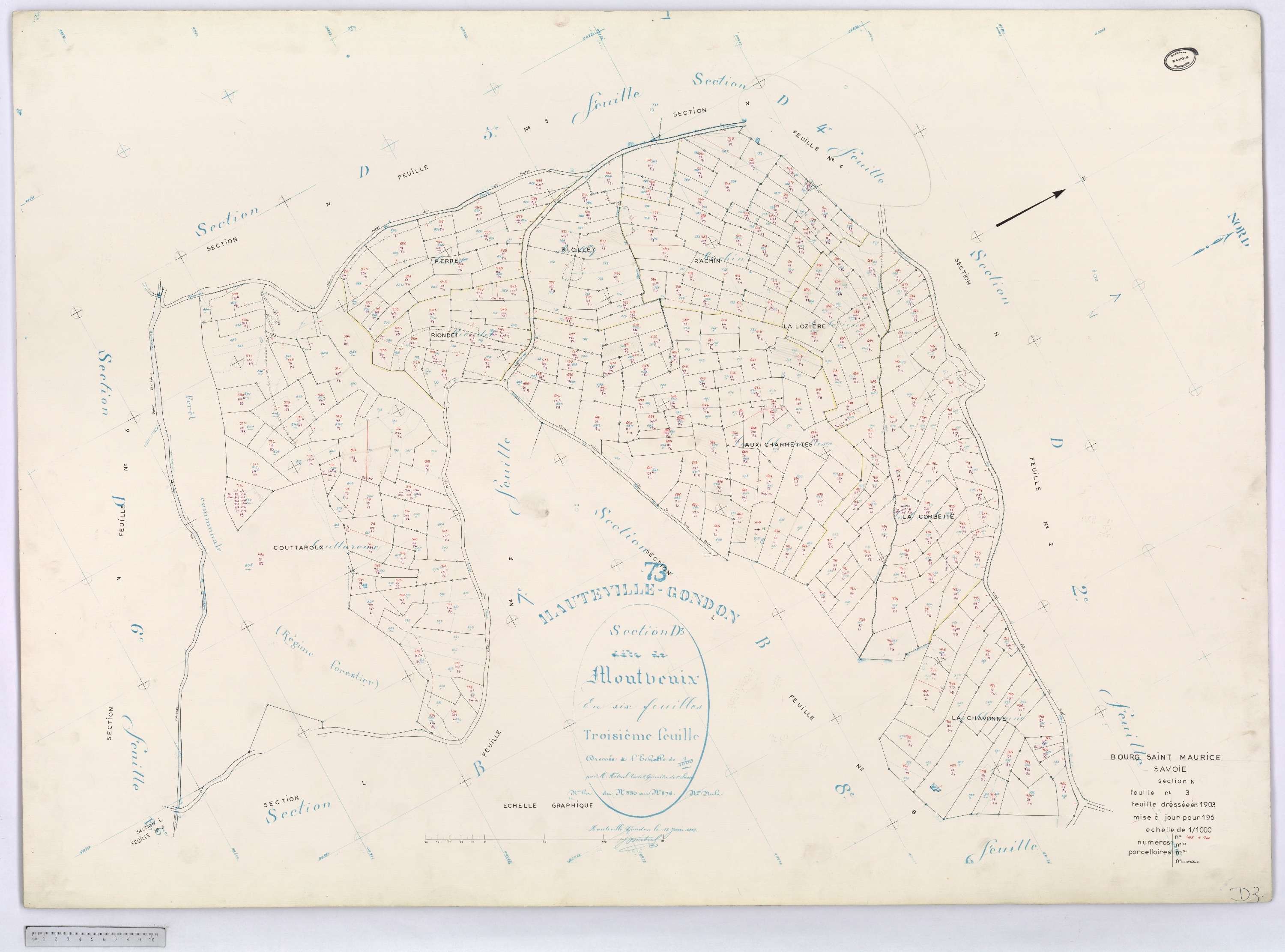 Bourg-Saint-Maurice - Cadastre rénové (1935).