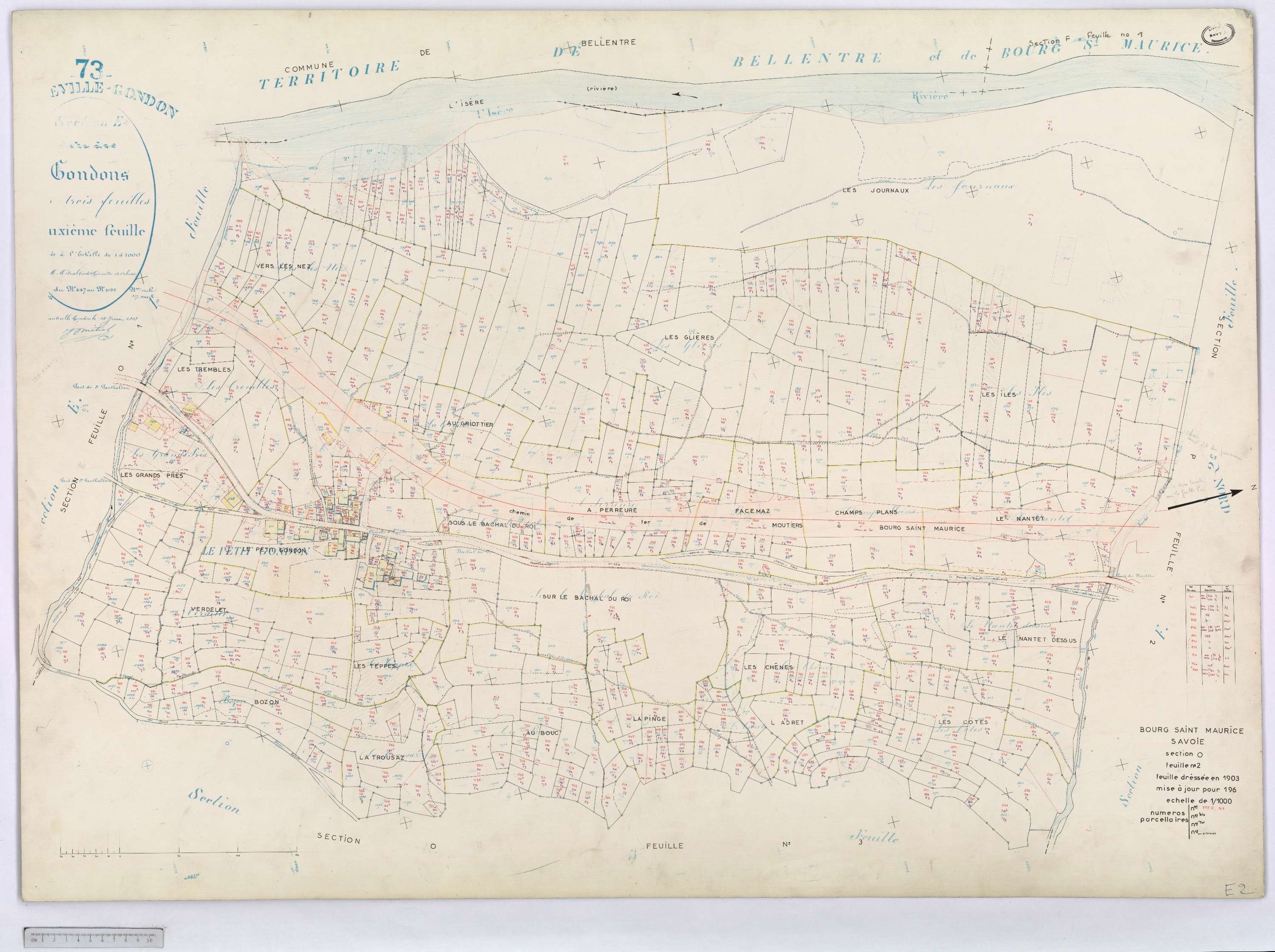Bourg-Saint-Maurice - Cadastre rénové (1935).