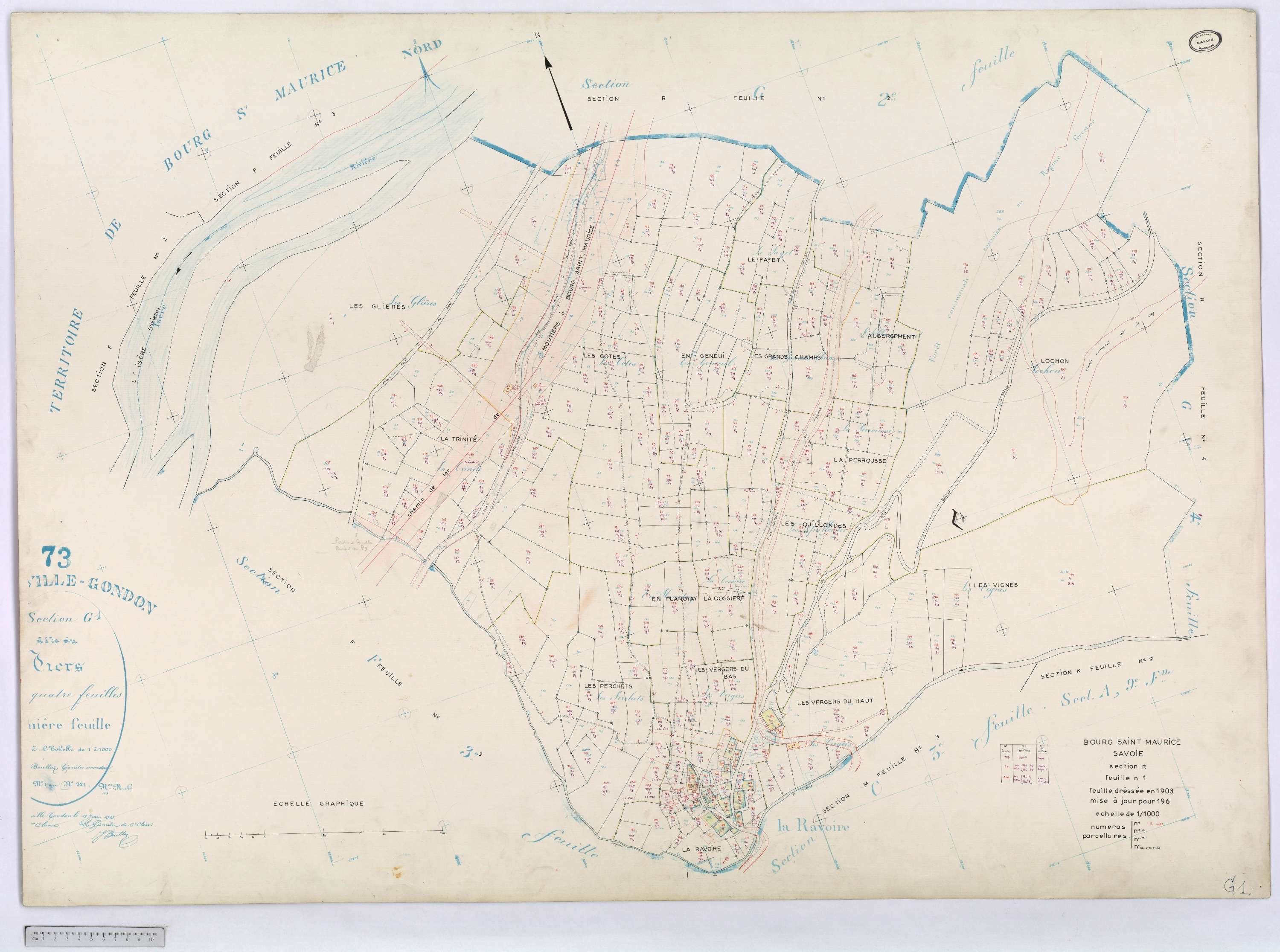 Bourg-Saint-Maurice - Cadastre rénové (1935).