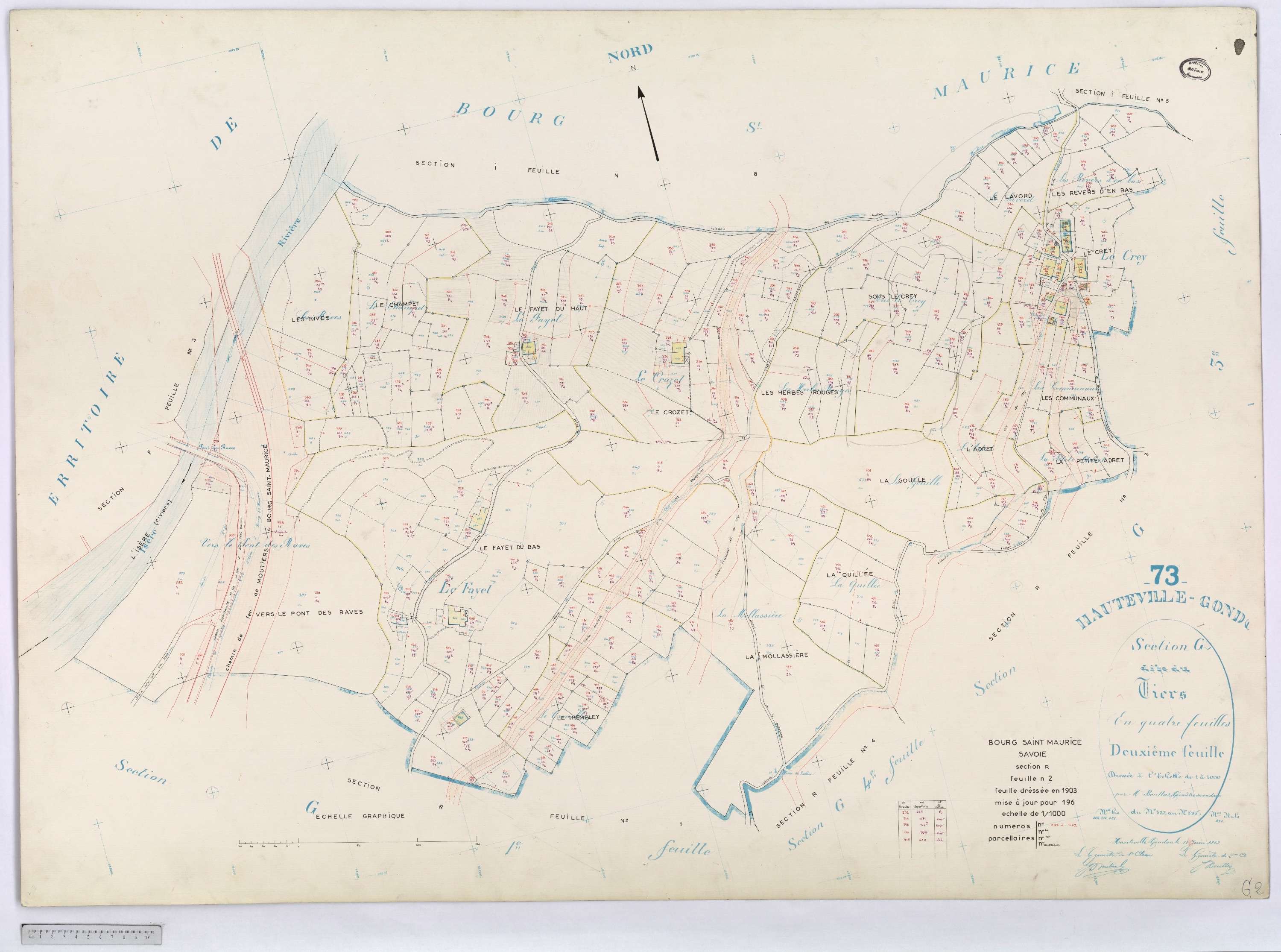 Bourg-Saint-Maurice - Cadastre rénové (1935).