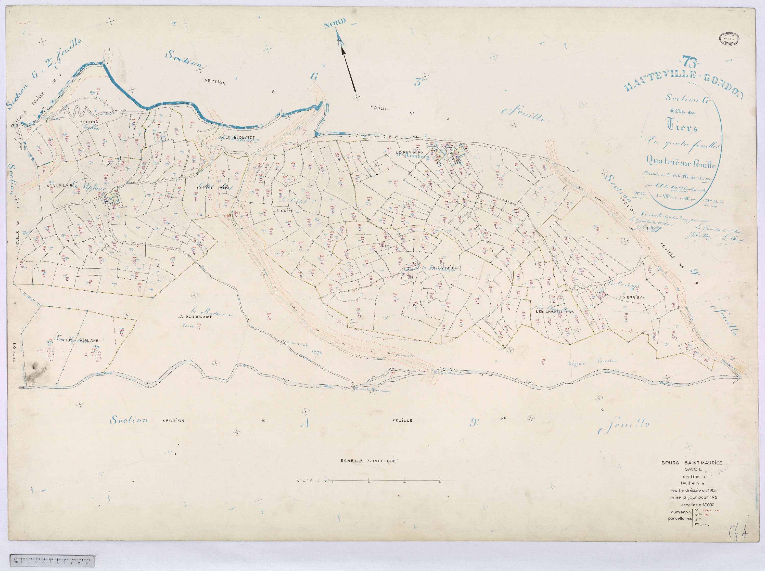 Bourg-Saint-Maurice - Cadastre rénové (1935).