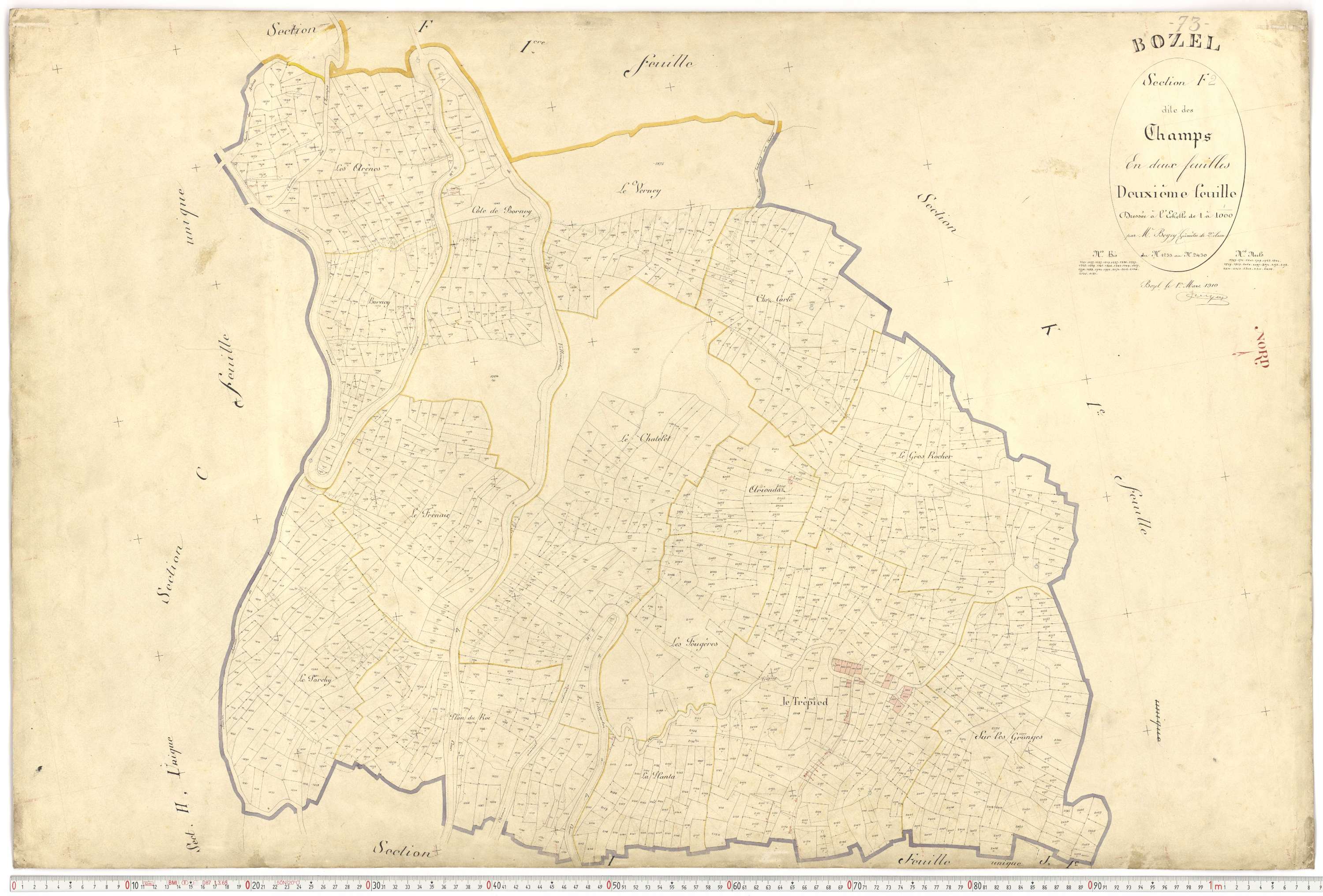 Bozel - Plans cadastraux du premier cadastre français.
