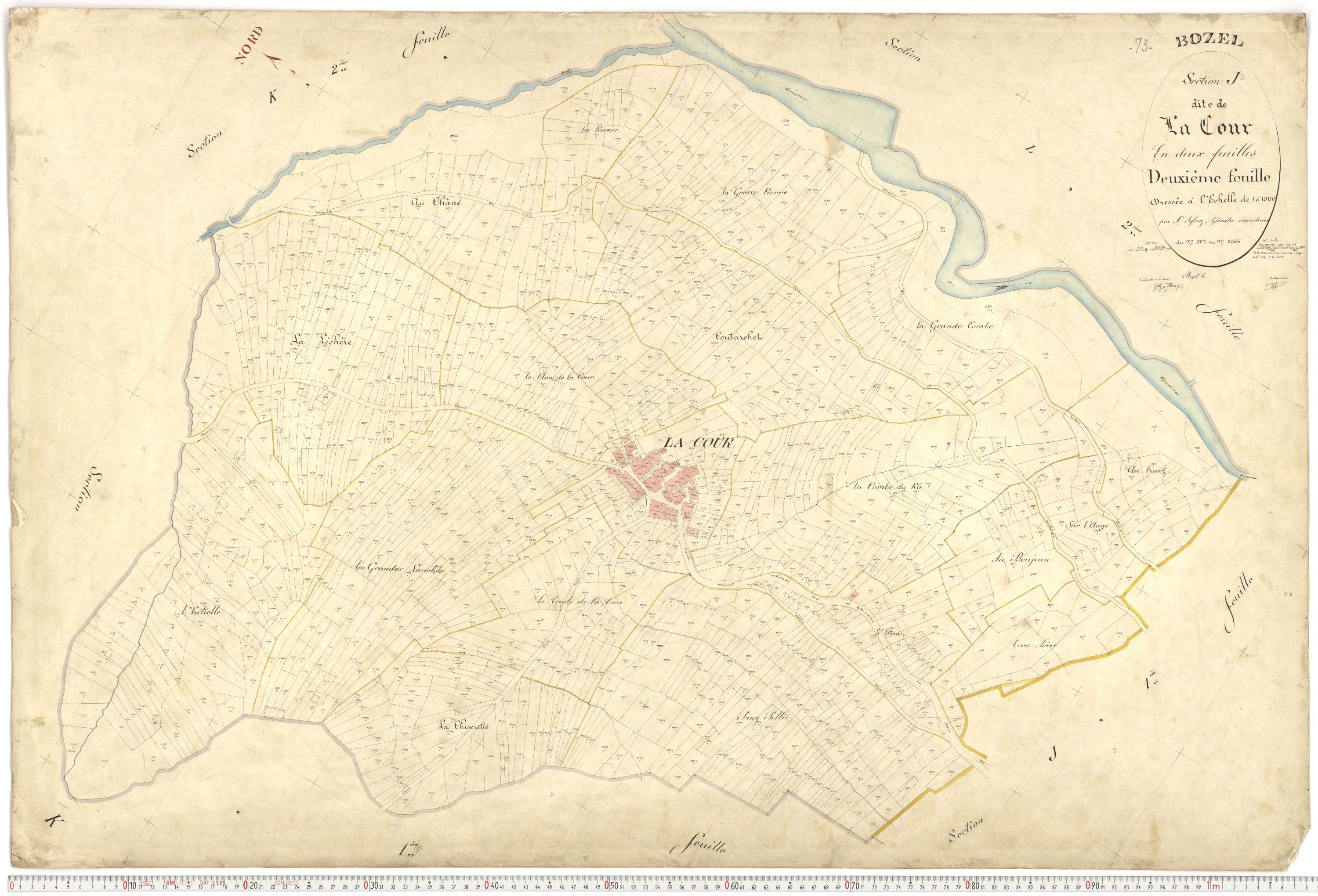 Bozel - Plans cadastraux du premier cadastre français.