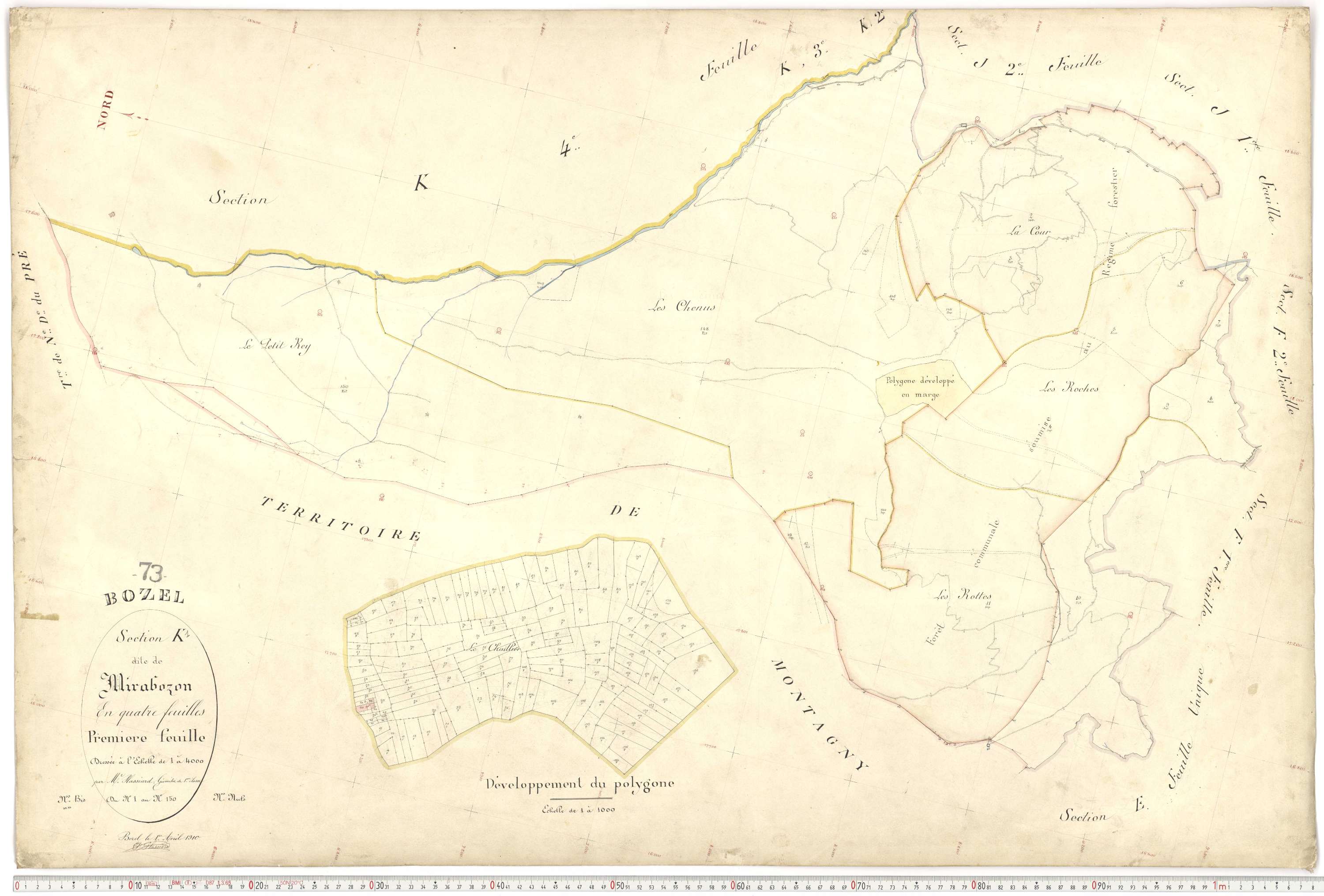 Bozel - Plans cadastraux du premier cadastre français.