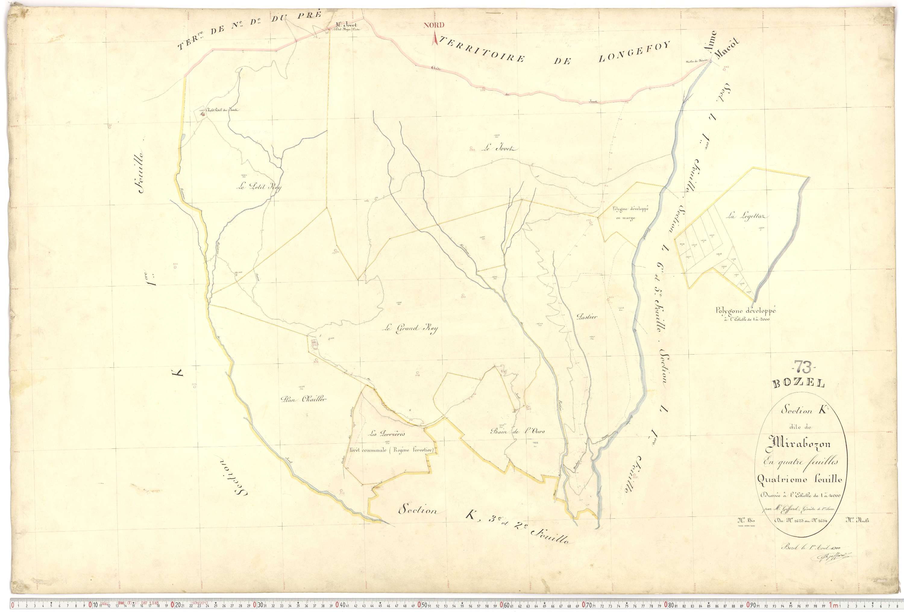 Bozel - Plans cadastraux du premier cadastre français.