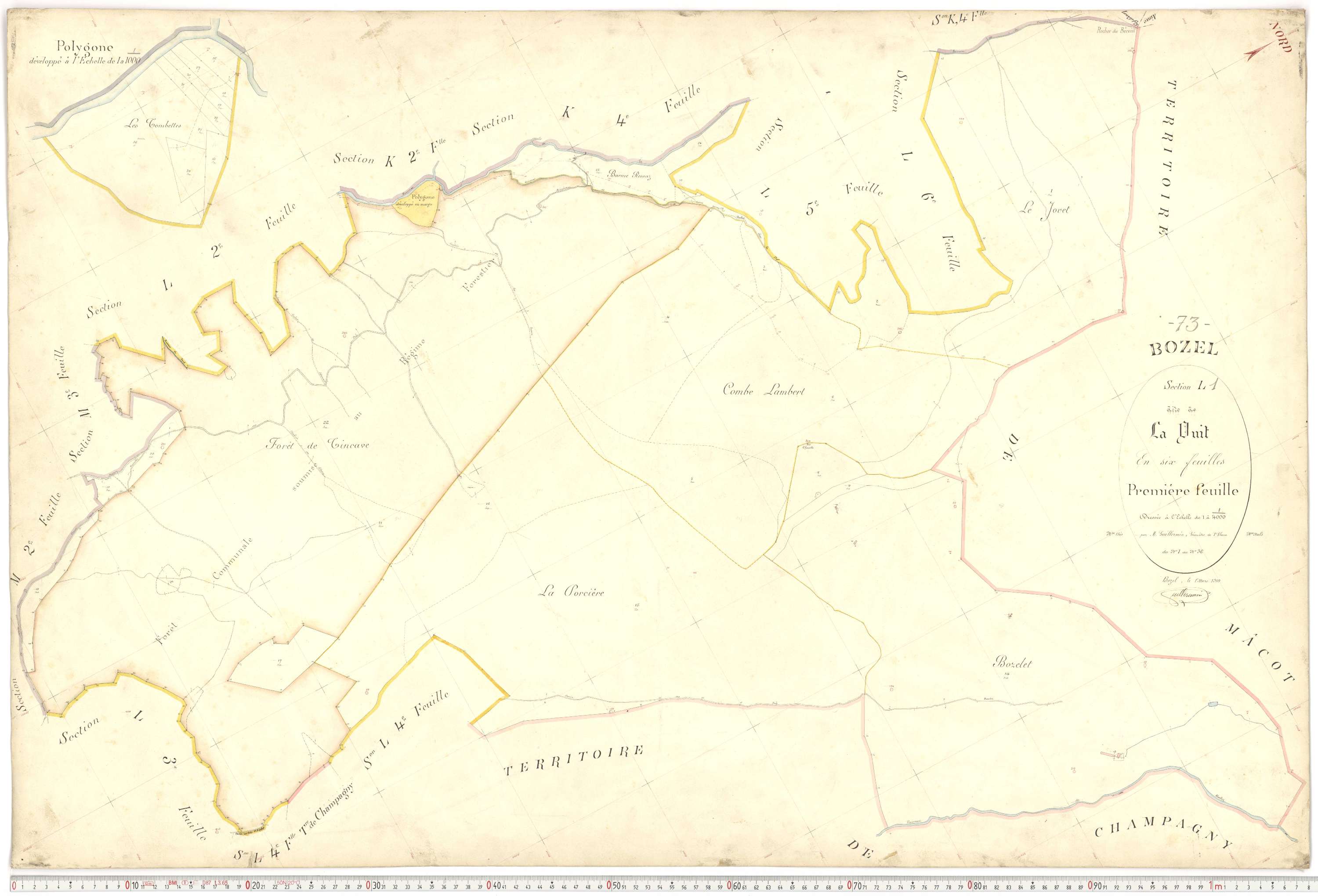 Bozel - Plans cadastraux du premier cadastre français.