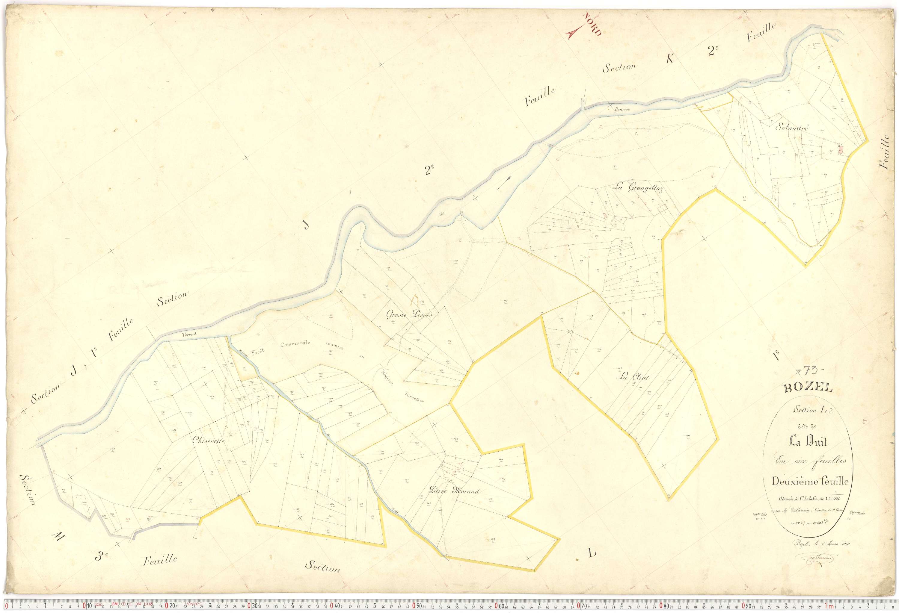 Bozel - Plans cadastraux du premier cadastre français.