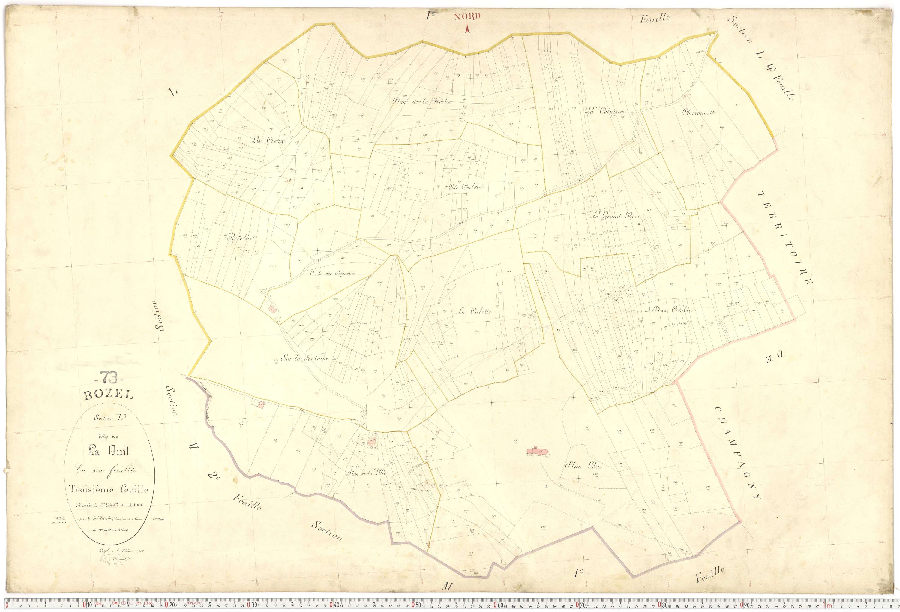 Bozel - Plans cadastraux du premier cadastre français.